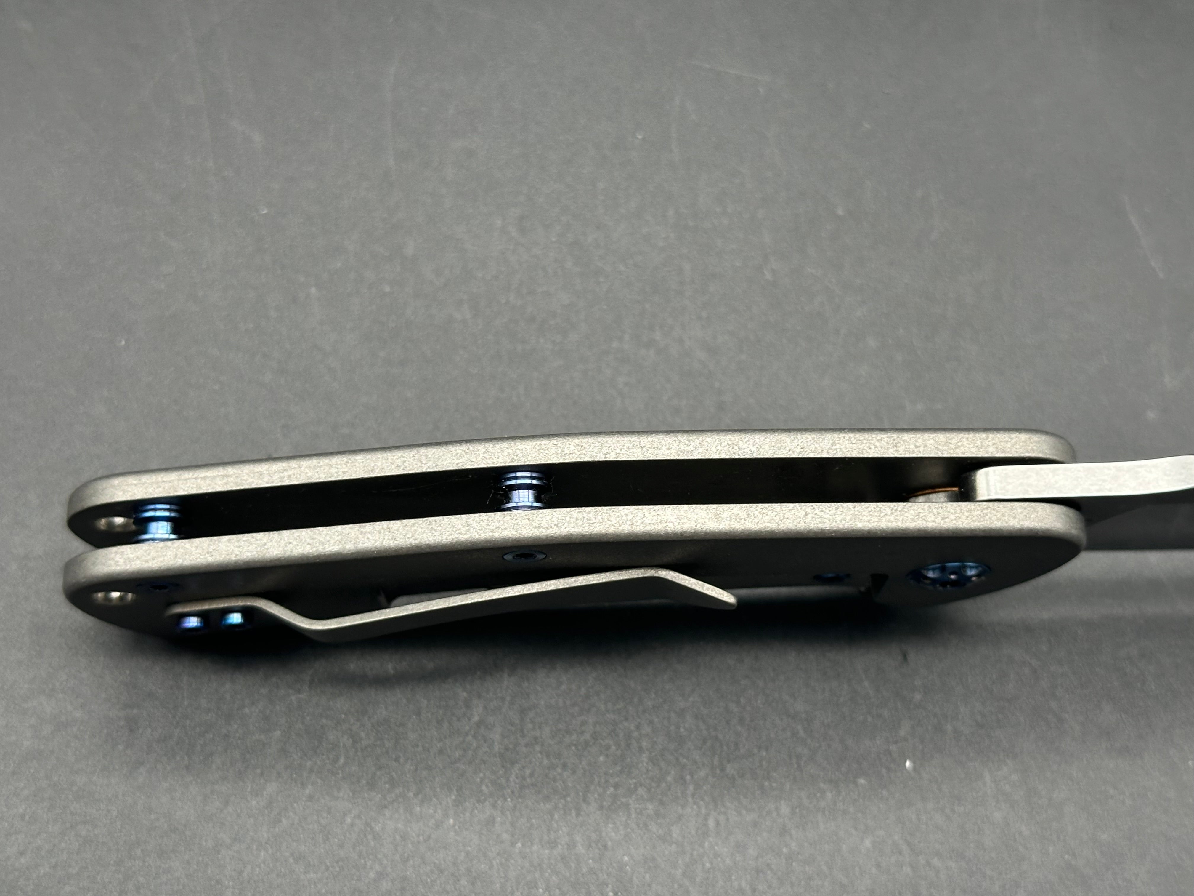 Nicholas Nichols Guppy titanium/mexican blanket micarta handle w/magnacut blade