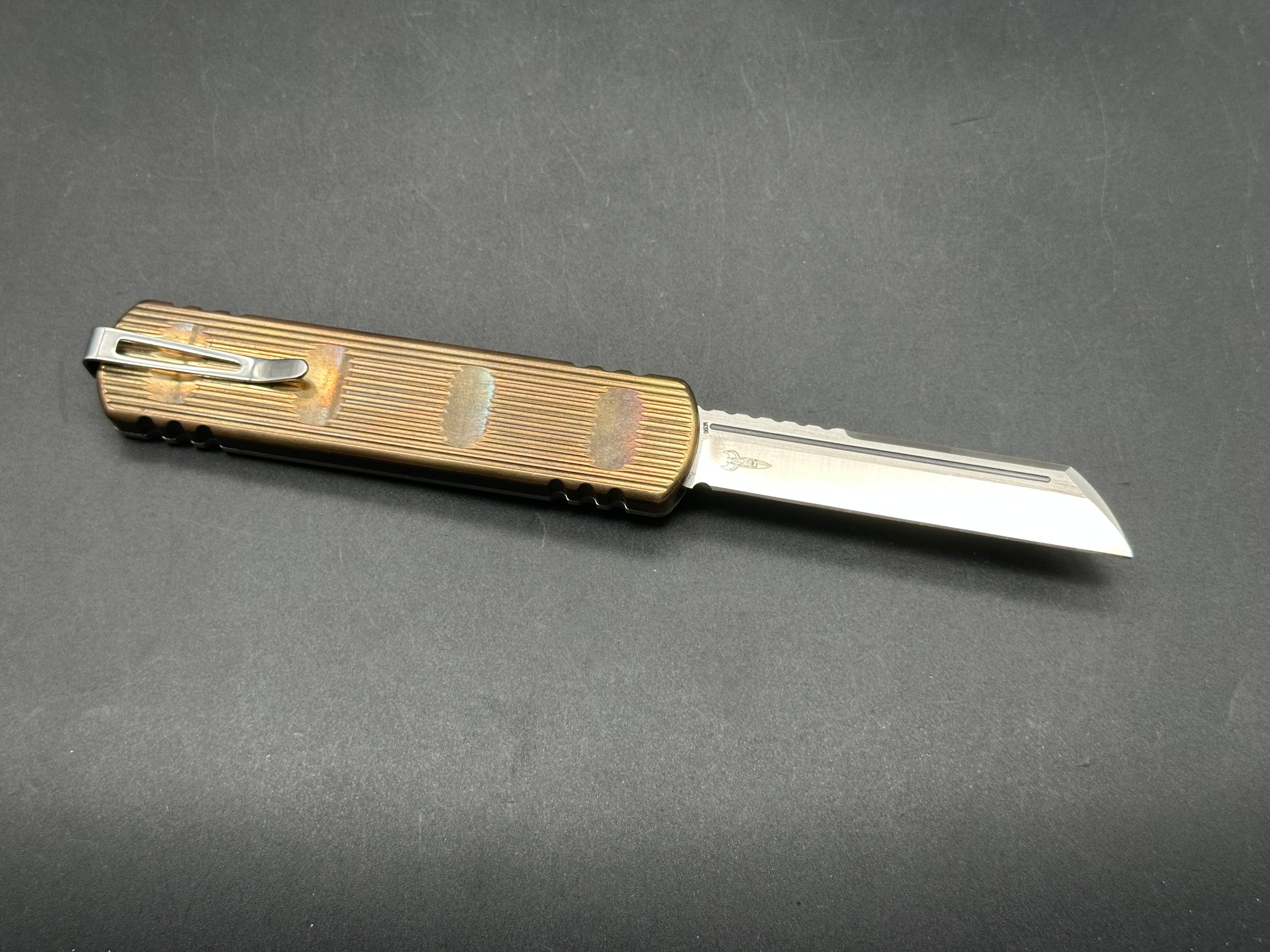 D Rocket Design Zulu Aluminum Bronze Top Satin M390 OTF Automatic