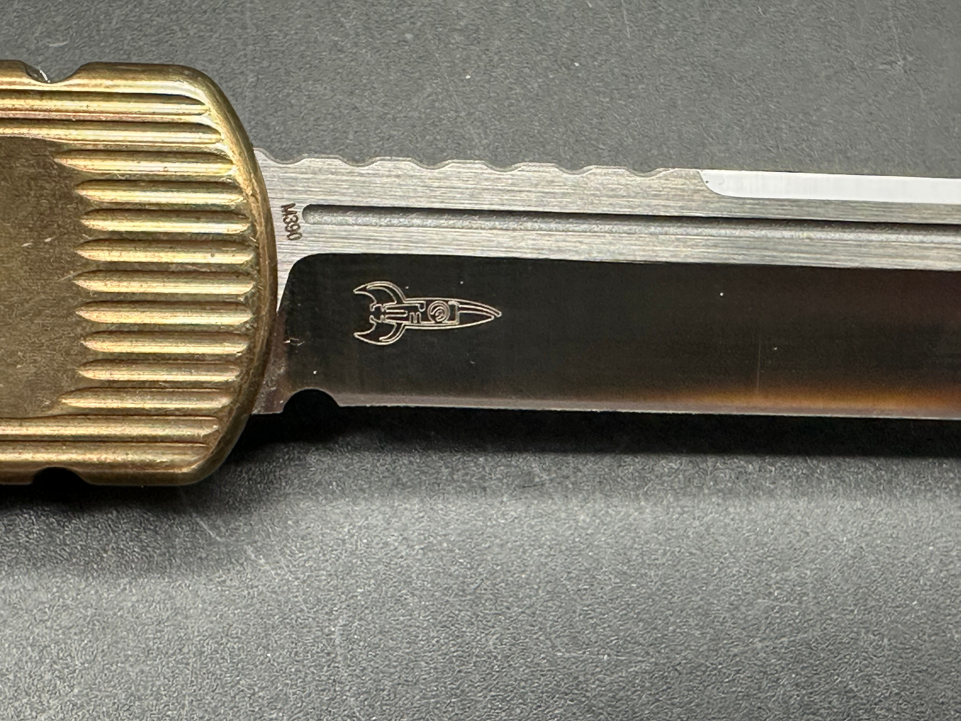 D Rocket Design Zulu Aluminum Bronze Top Satin M390 OTF Automatic