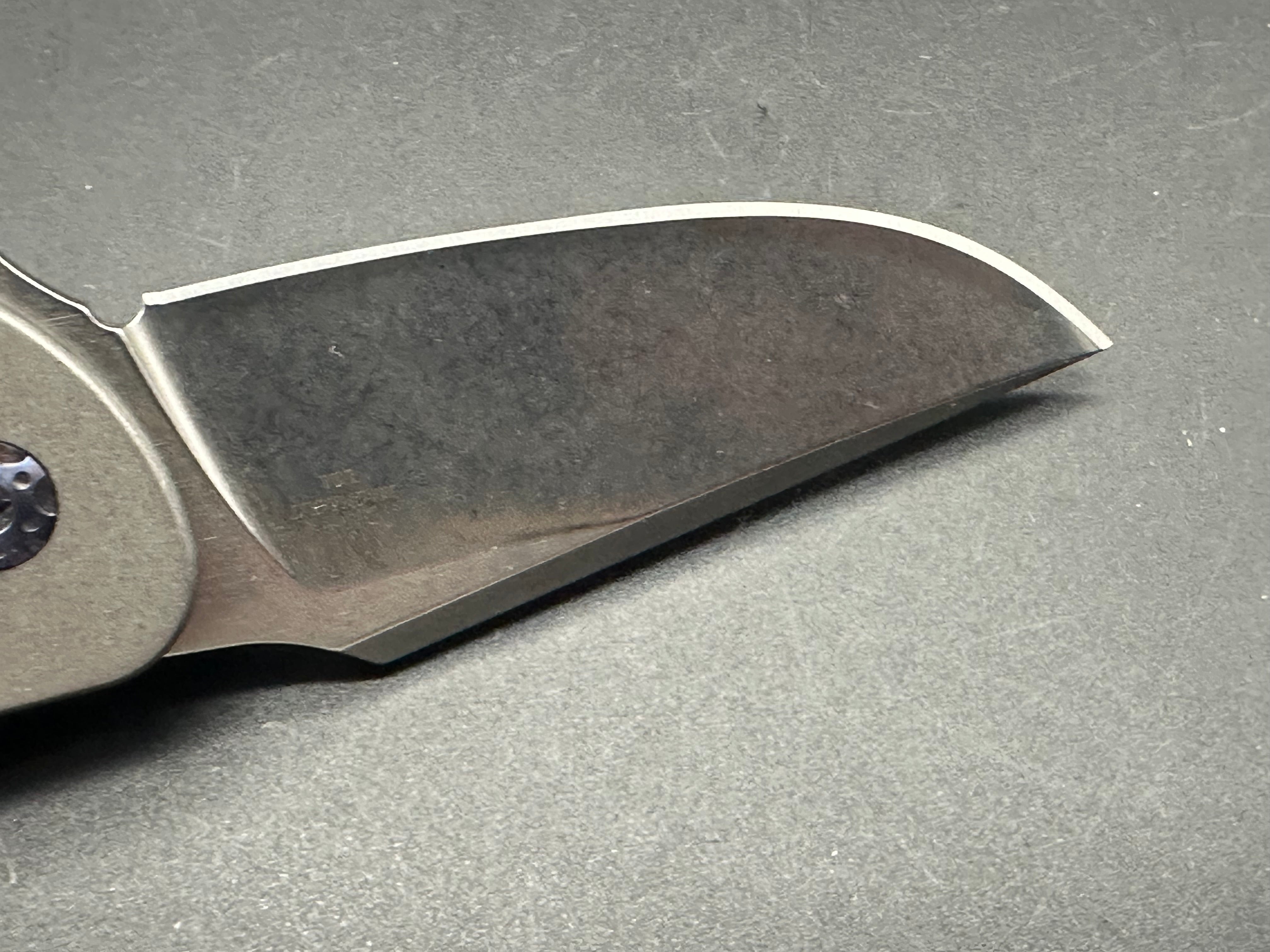 Nicholas Nichols Guppy titanium/mexican blanket micarta handle w/magnacut blade