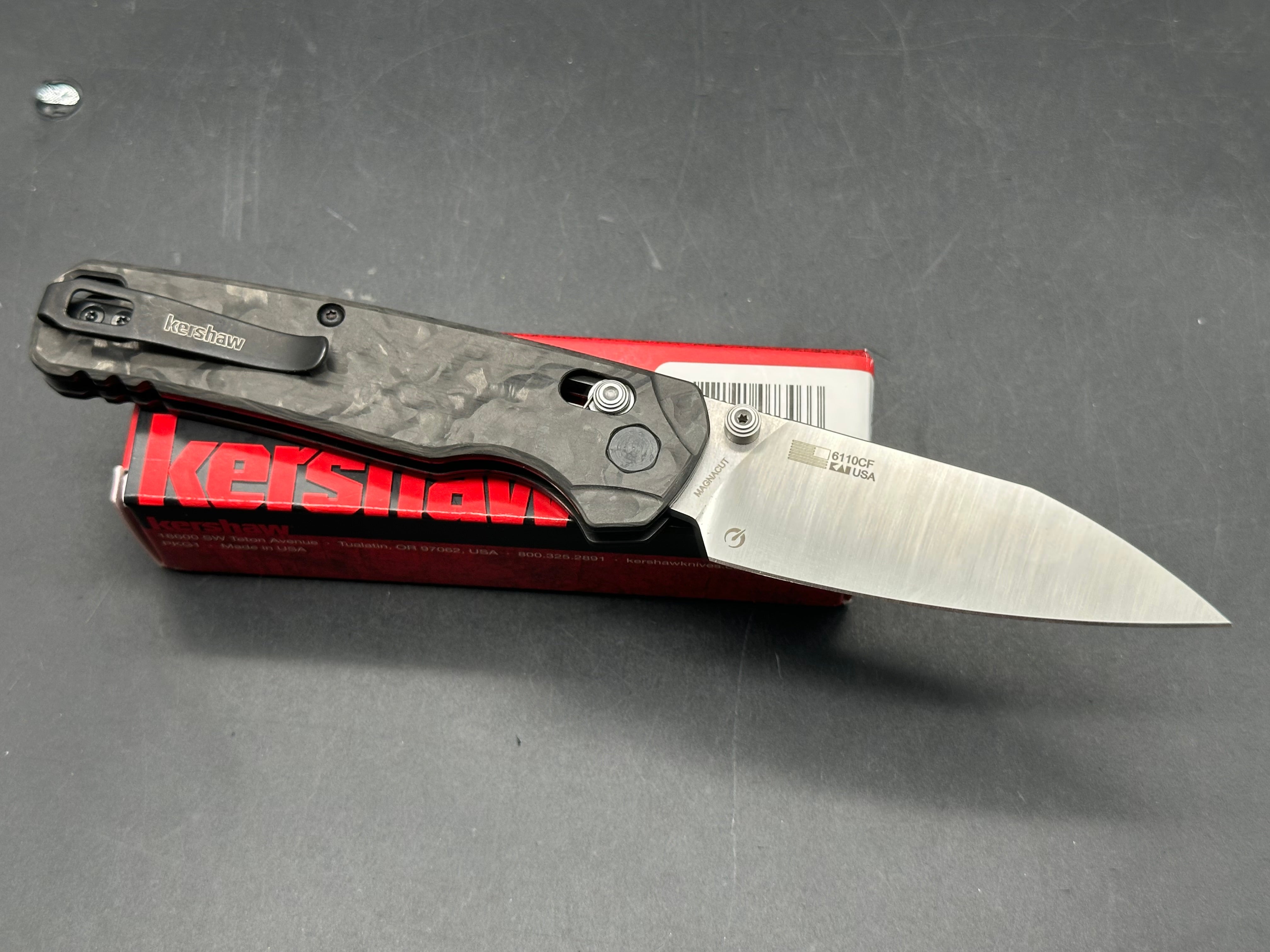 Kershaw Bel Air XL DuraLock Knife Carbon Fiber (3.4" Satin)