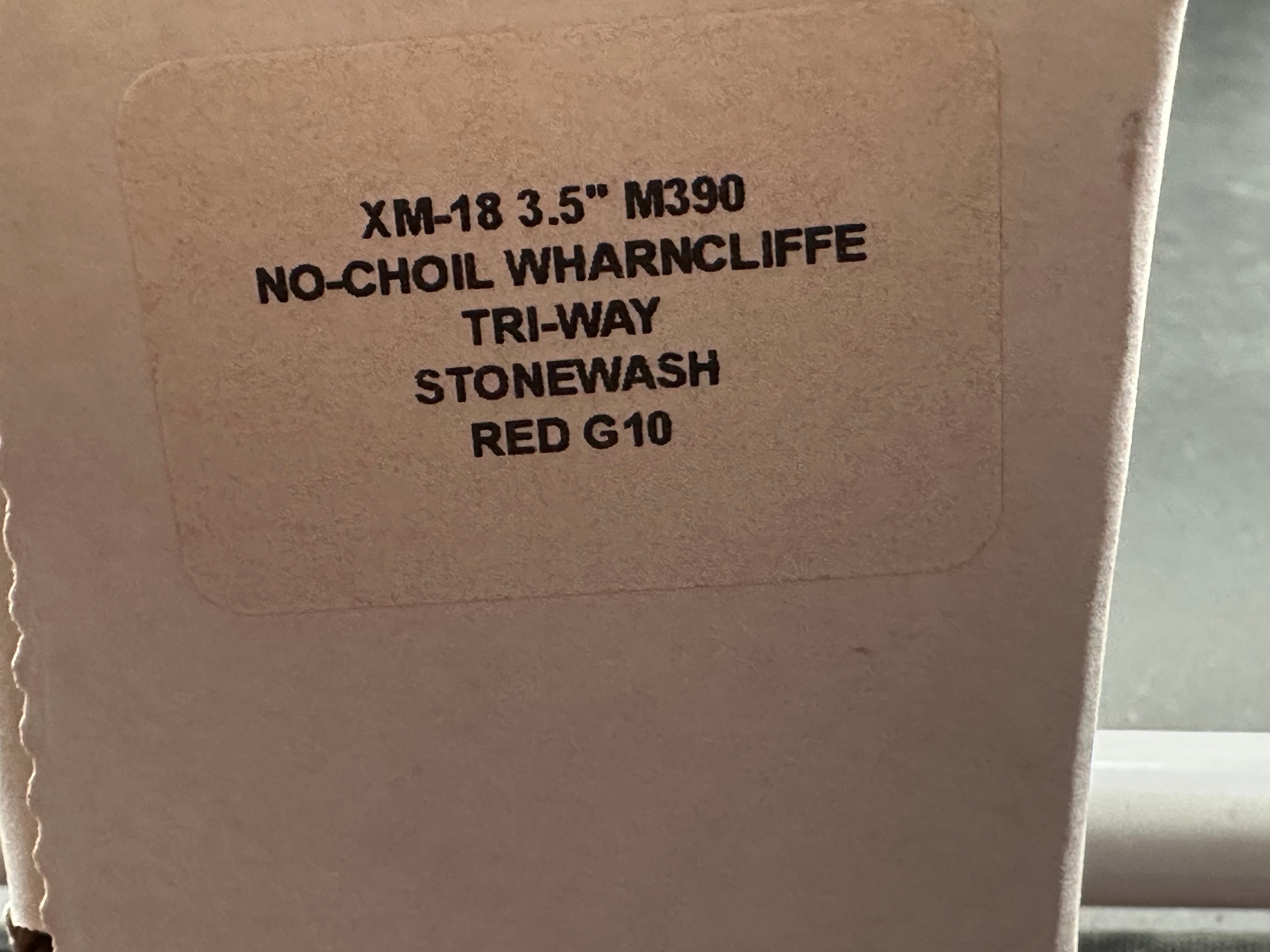 Hinderer XM-18 3.5 DLT Exclusive no choil wharncliffe gen 6 triway pivot M390