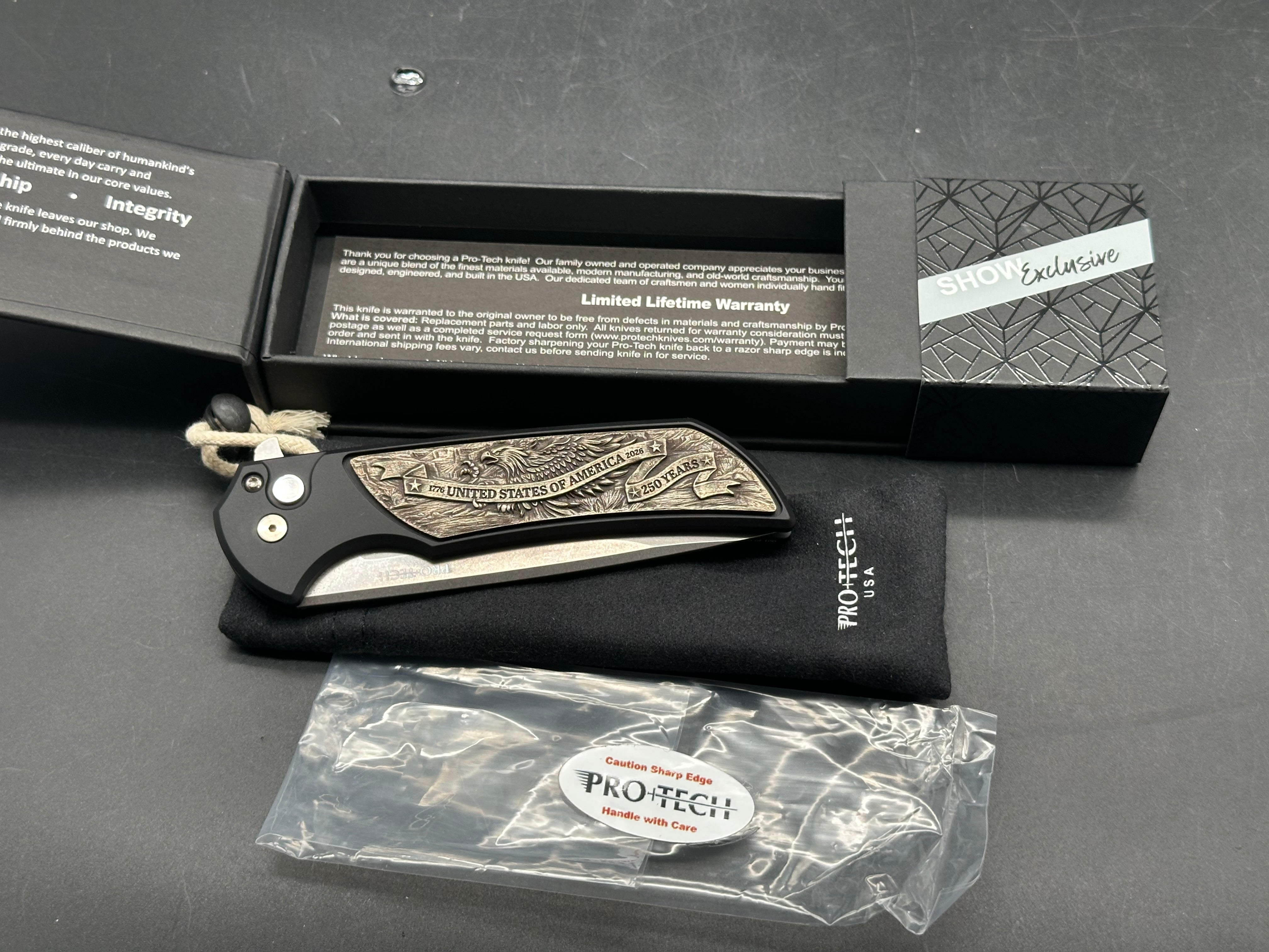Protech Mordax Button Lock Flipper USA 250th - Magnacut Blade Show Atlanta 2026 Exclusive #5/100