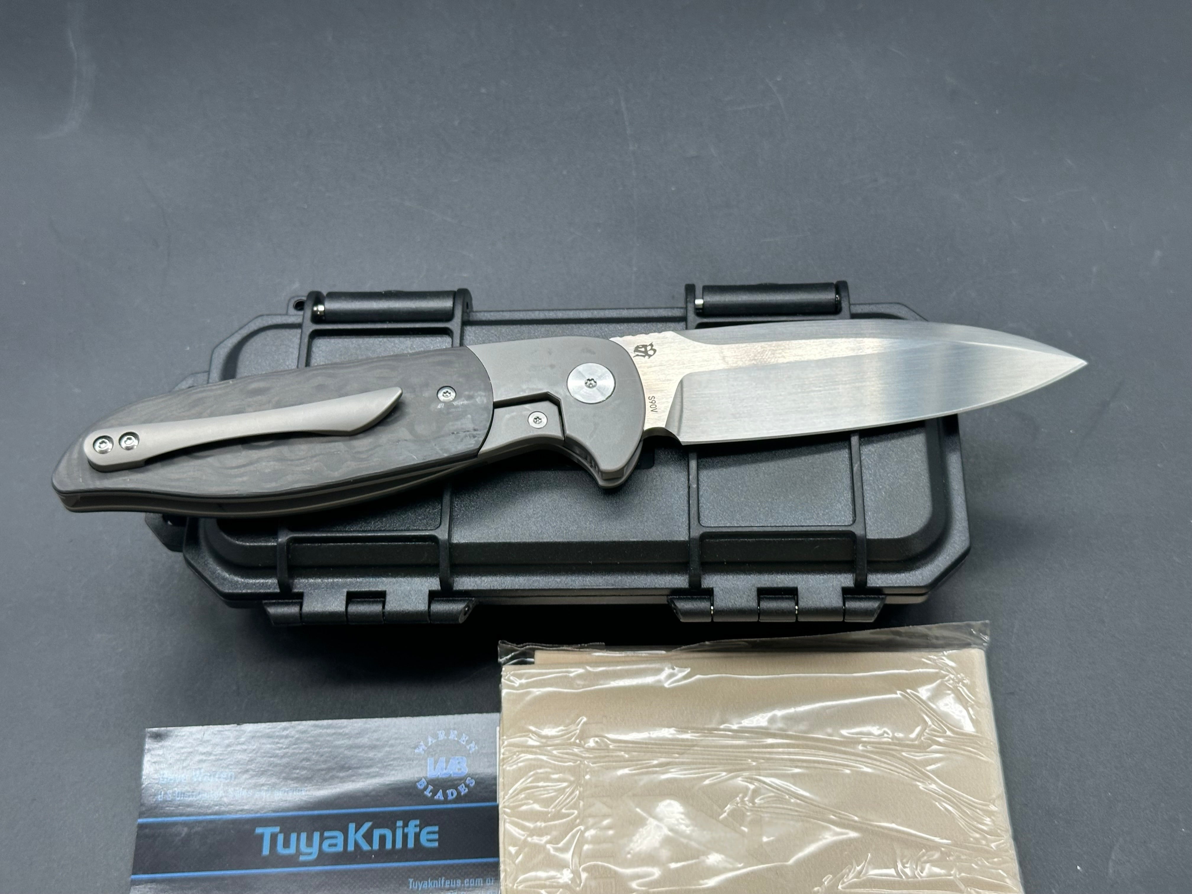 TUYA CALADAN FOLDING KNIFE CARBON FIBER HANDLE S90V