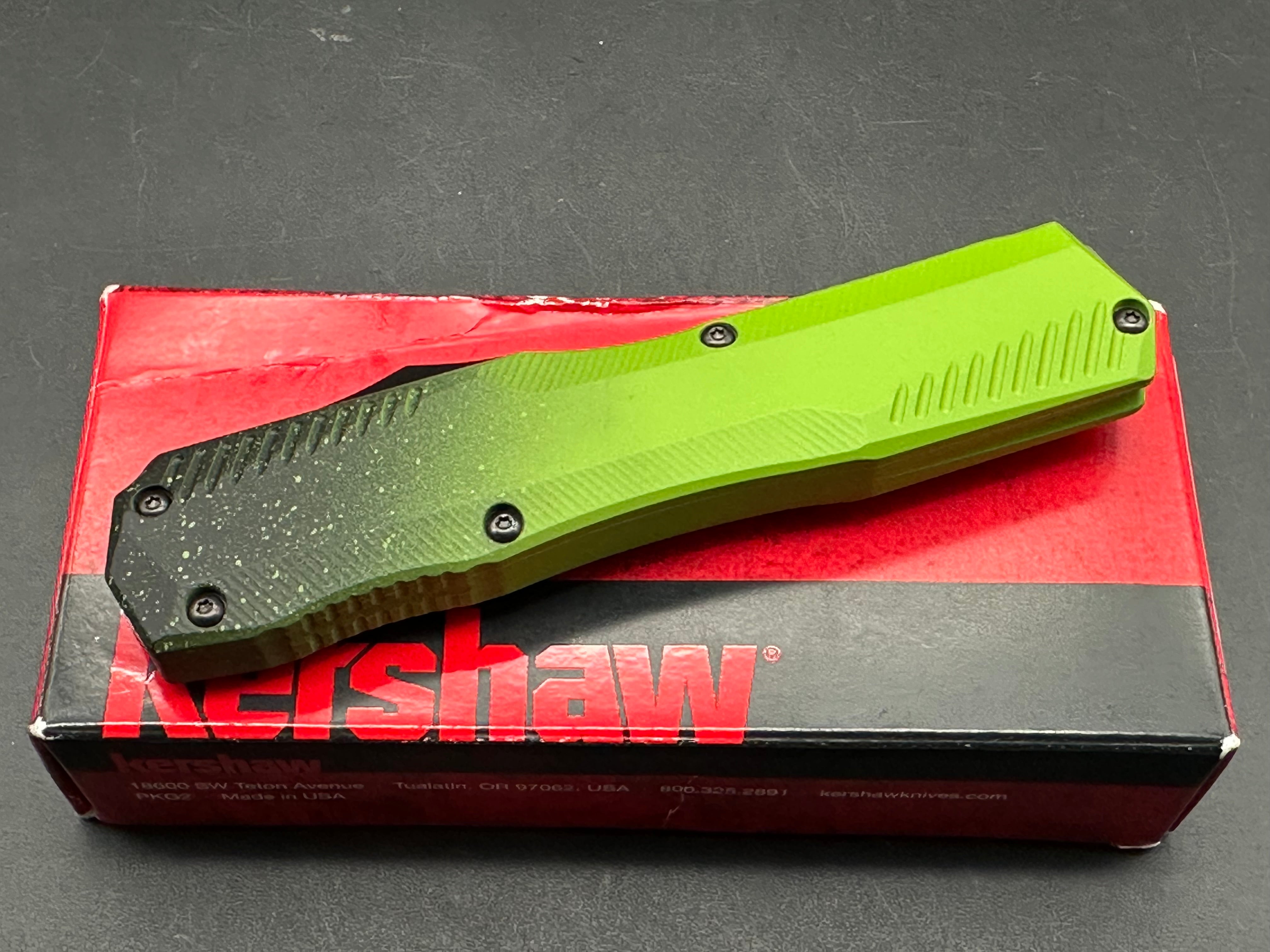 Kershaw livewire/ limited edition zombie cerakote from Blade Show Atlanta/ magnacut blade