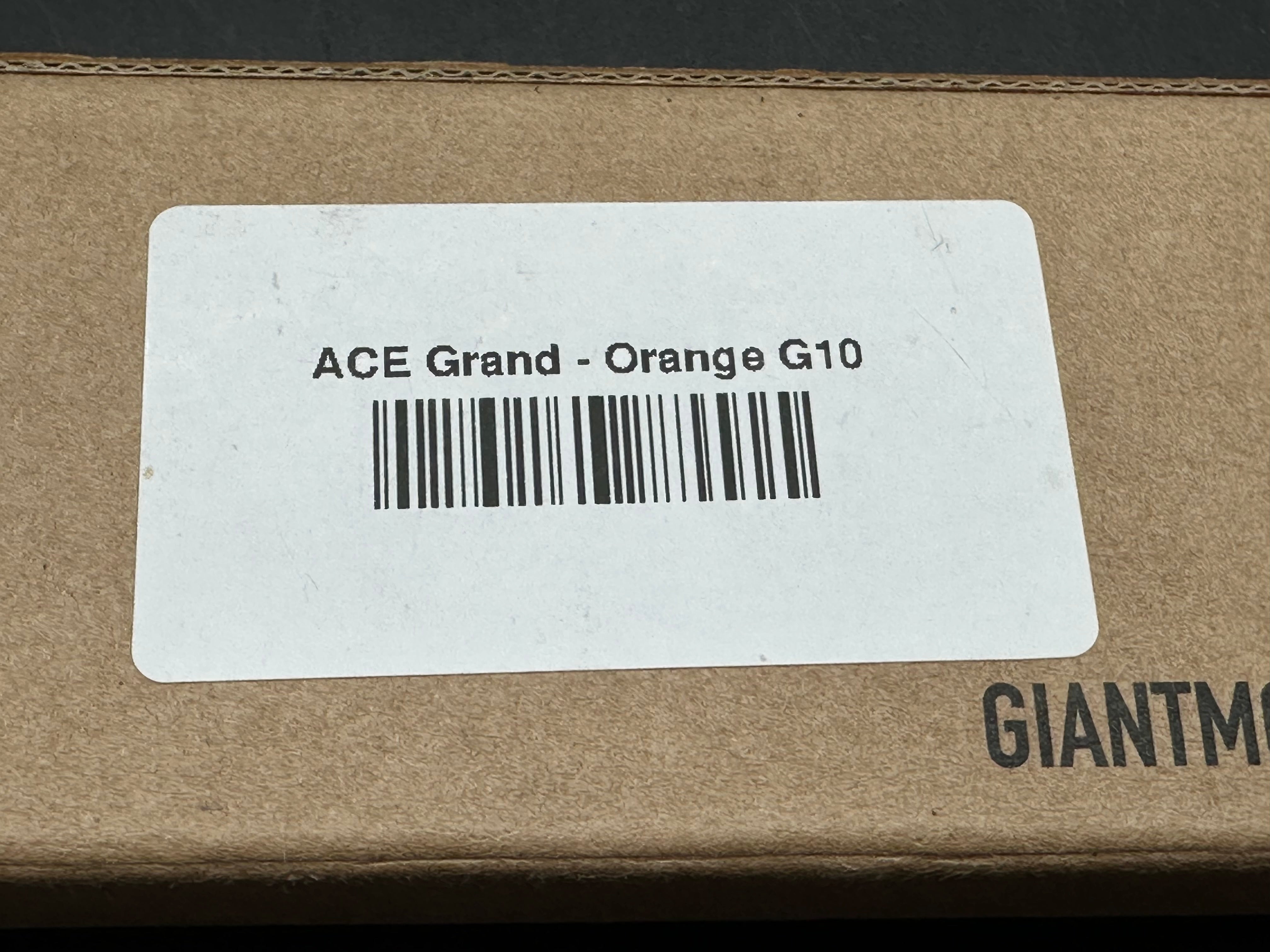 GiantMouse Ave Grand 3.3125" Elmax Stonewash Blade with Orange G10 Scales