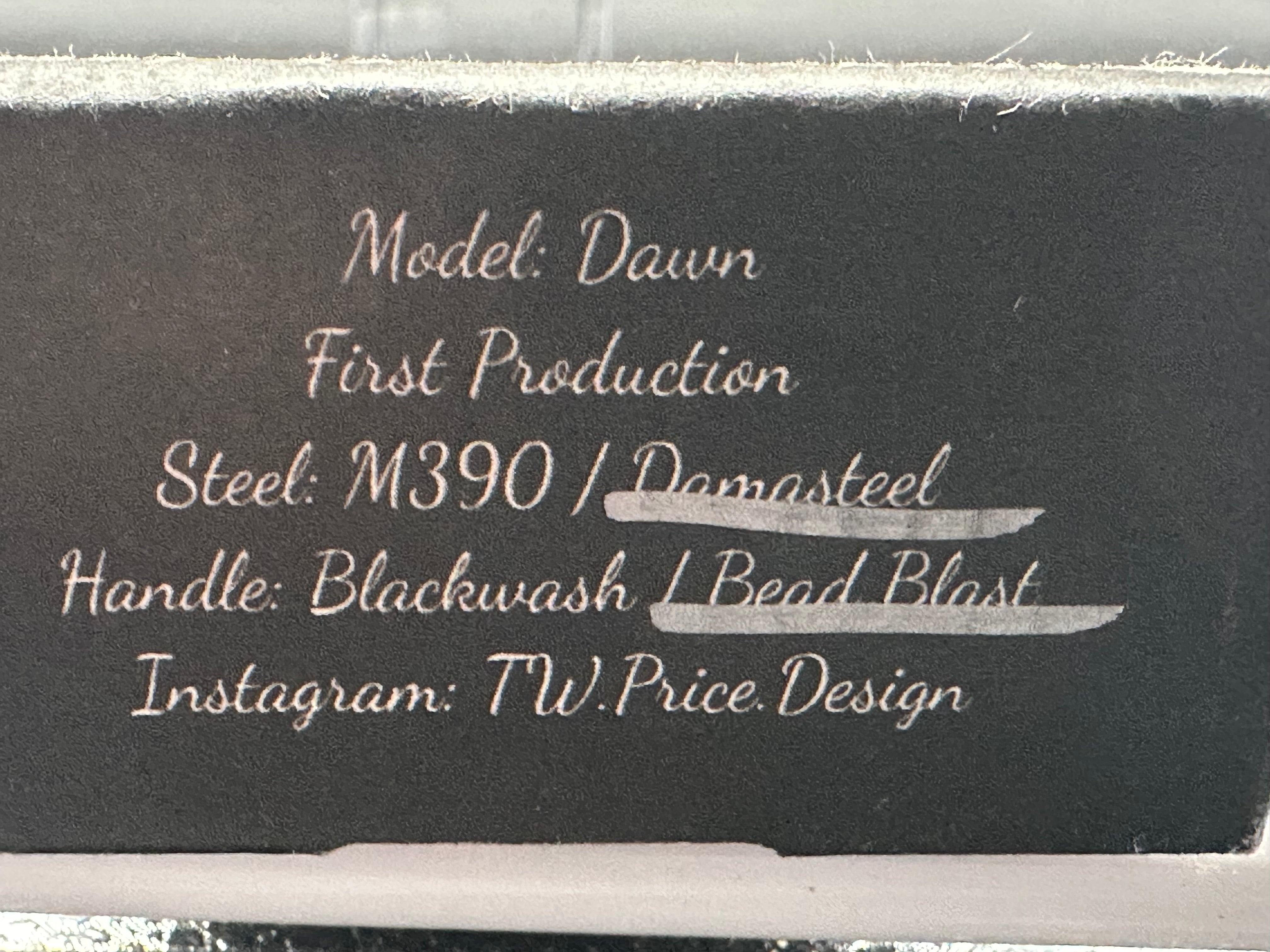 TW Price Dawn Damasteel