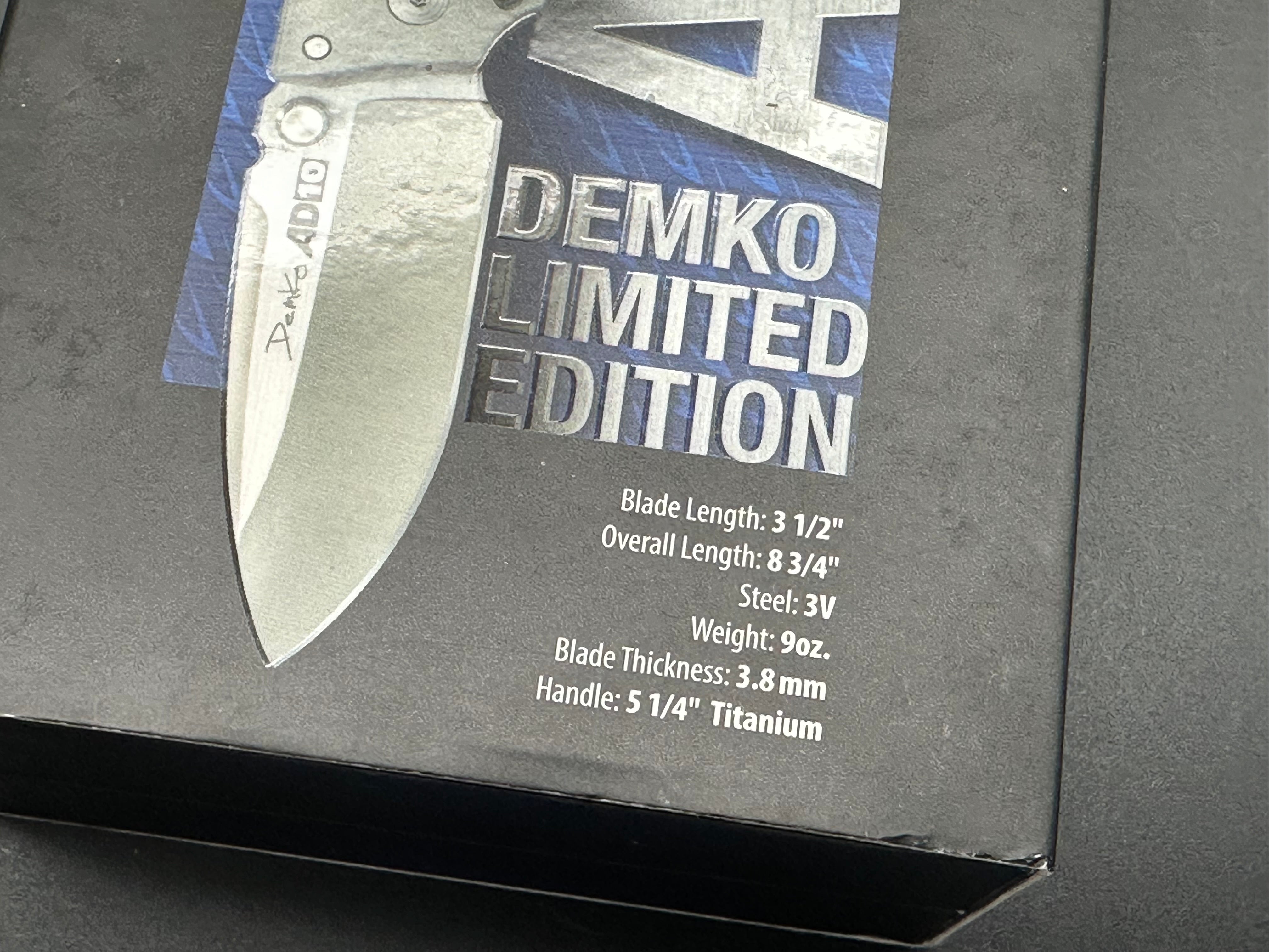 Cold Steel limited edition AD-10 / titanium/CPM-3V satin blade