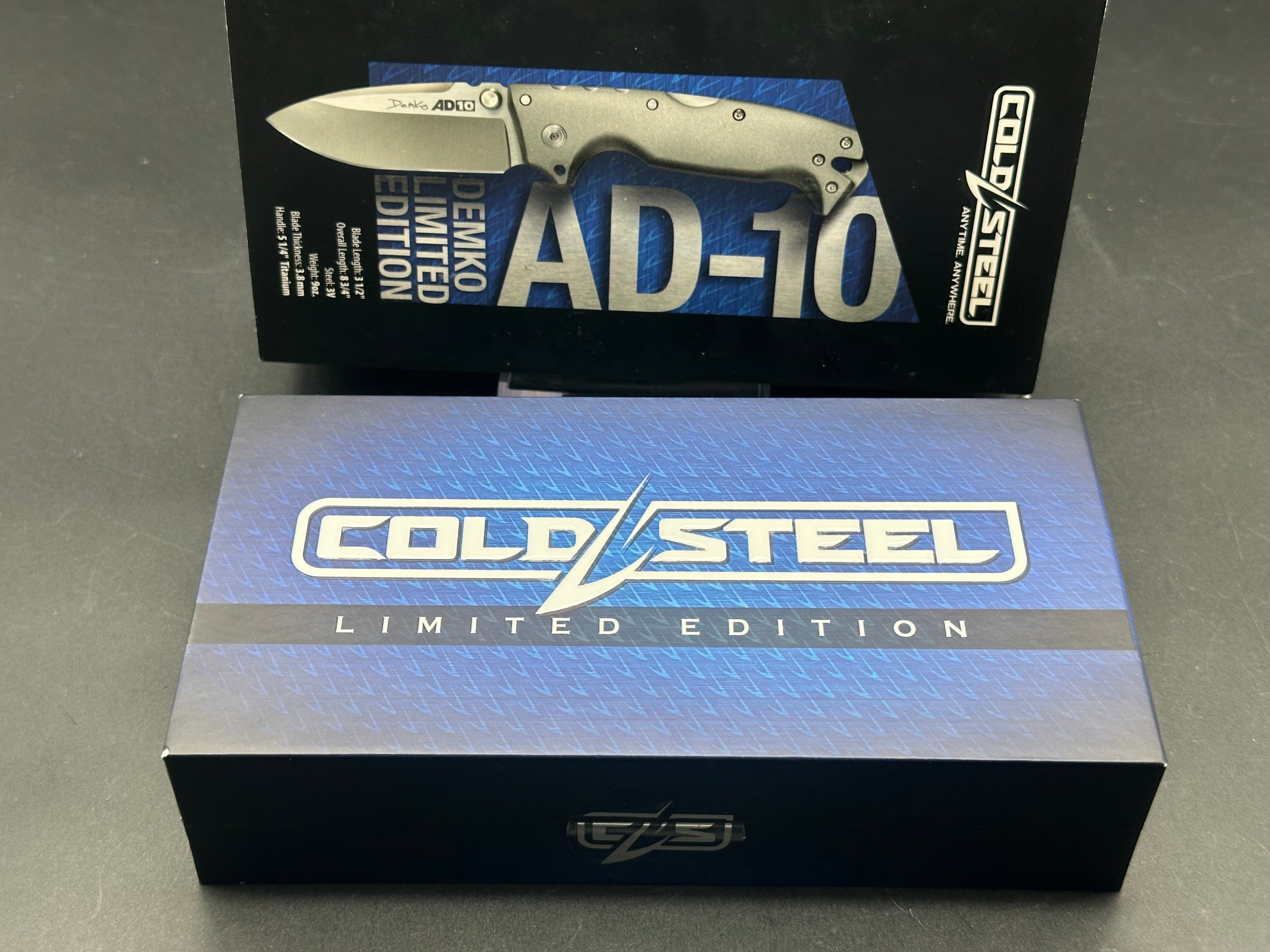 Cold Steel limited edition AD-10 / titanium/CPM-3V satin blade