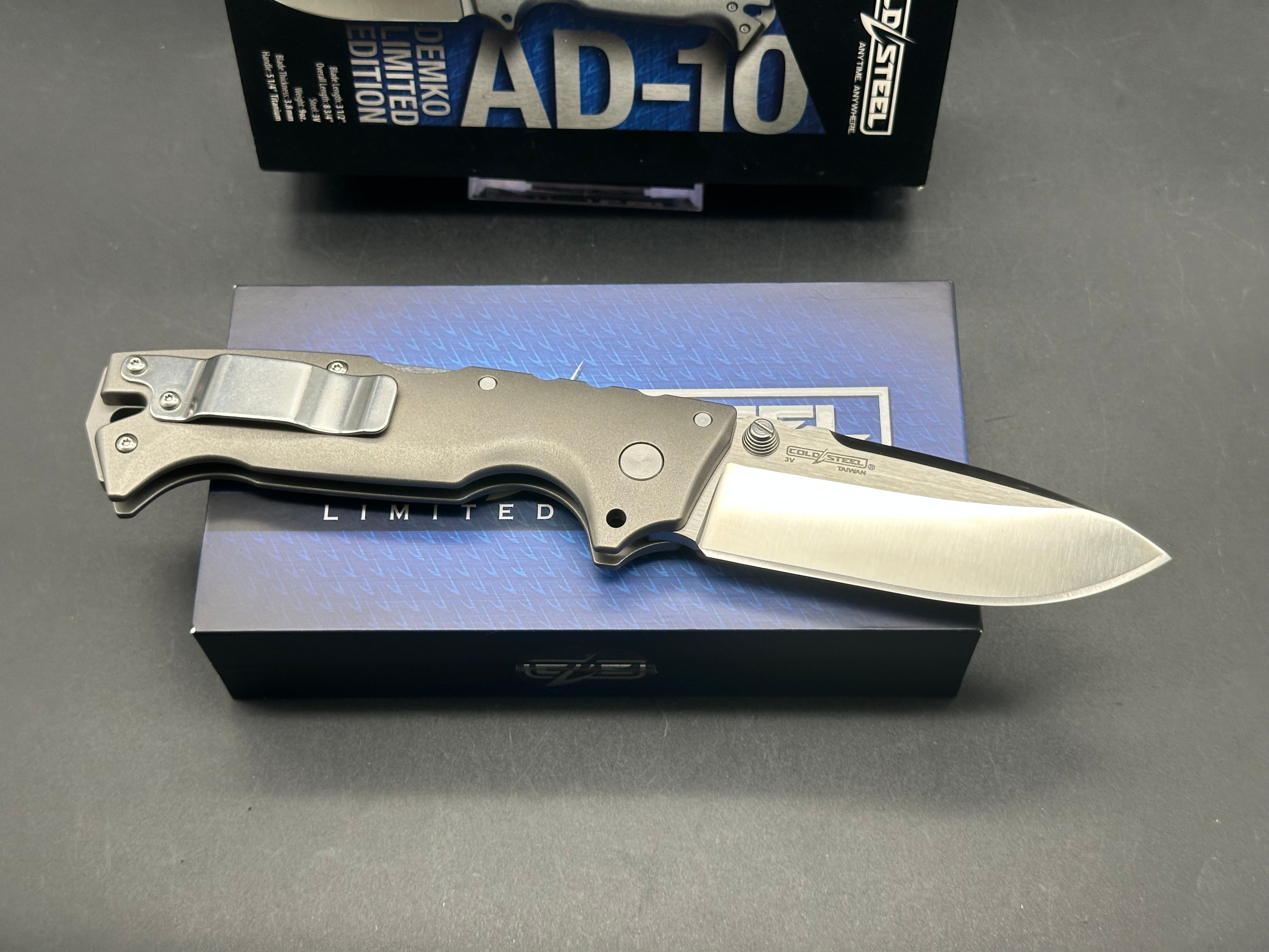 Cold Steel limited edition AD-10 / titanium/CPM-3V  satin blade