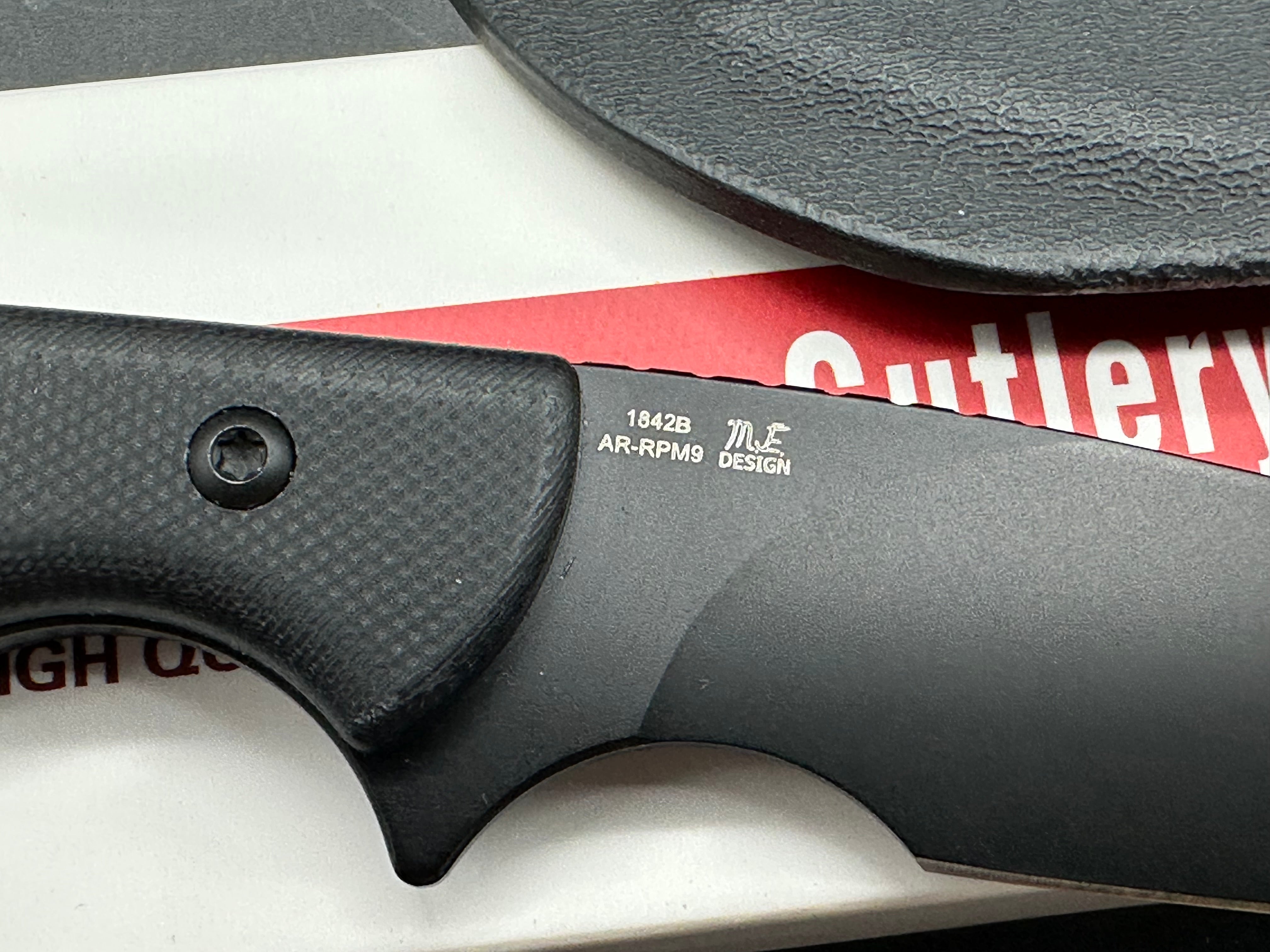 ARTISAN CUTLERY SEA SNAKE FIXED BLADE BLACK G10 HANDLE AR-RPM9 DROP POINT
