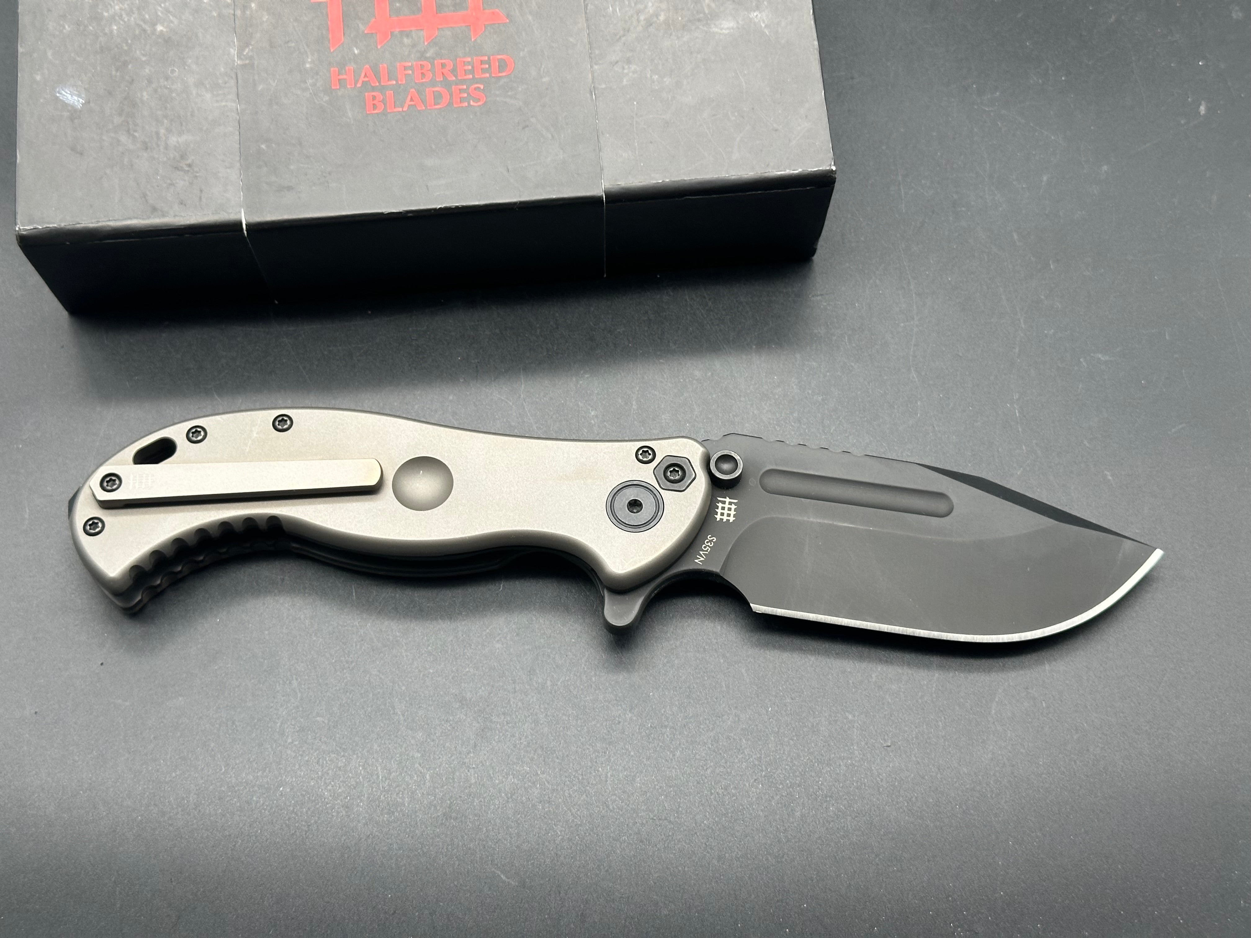 Halfbreed Blades gen 1 large bush folder/titanium/s35vn blade