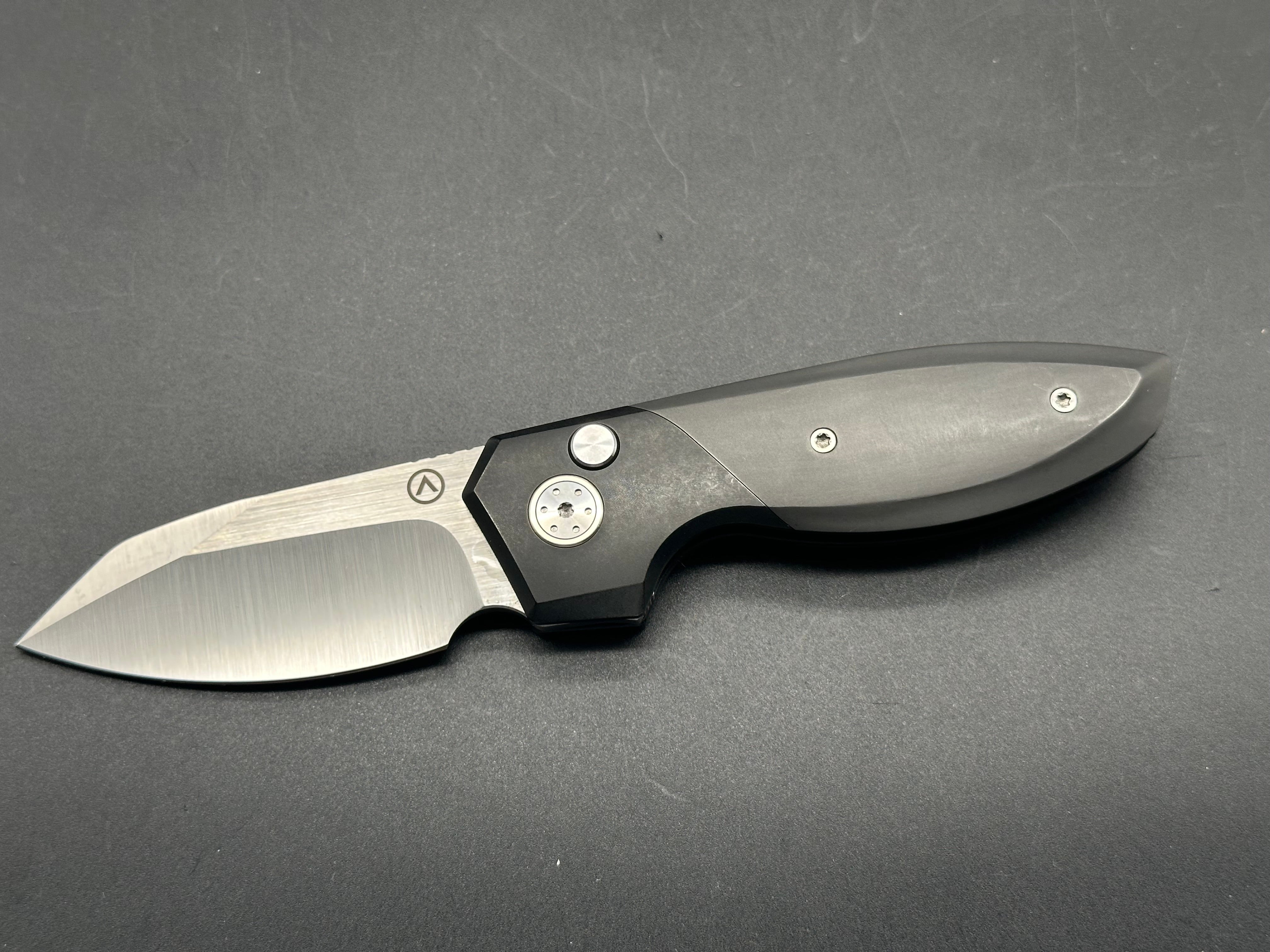 Alliance Designs Mini Slim Pickins Satin Elmax blade Zirconium scales and back spacer