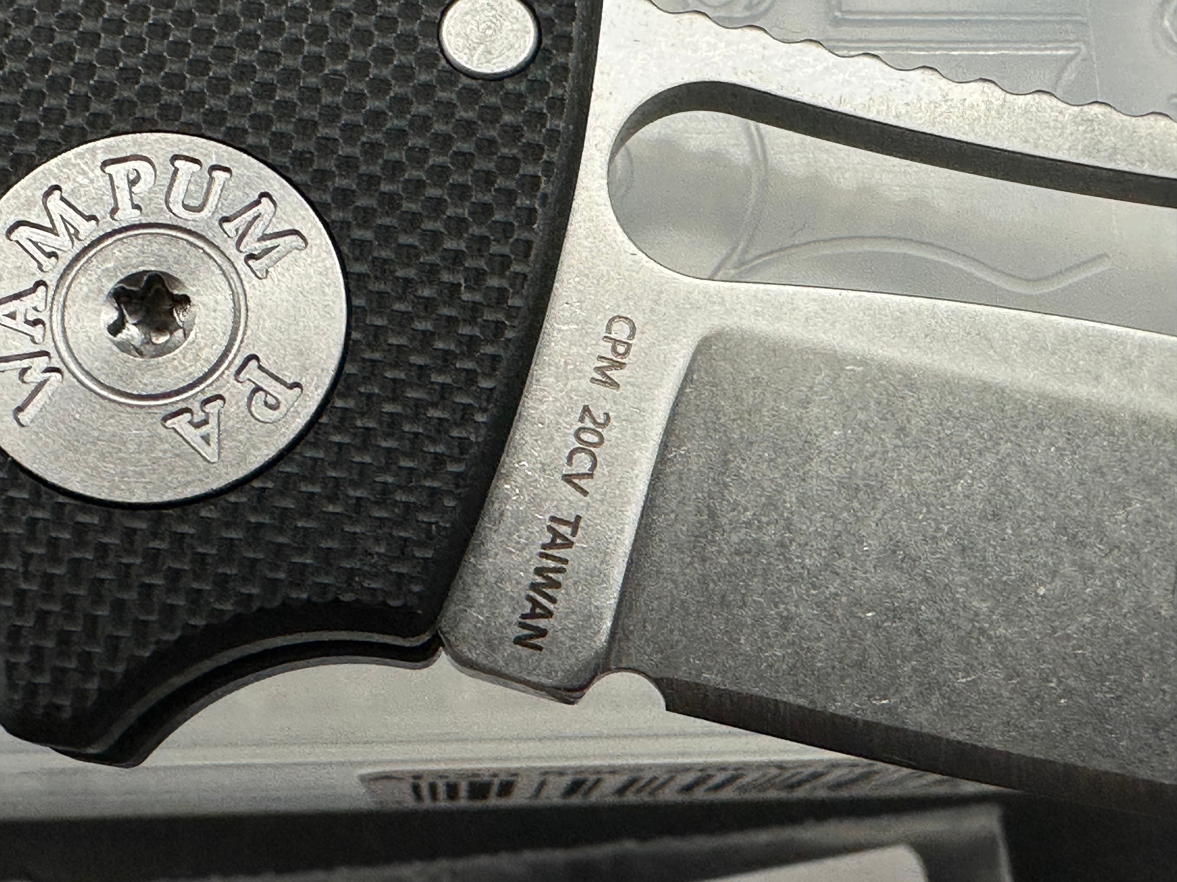 Demko Shark Cub (NEW), 2.75" CPM 20CV Stonewash Blade with Black G10 Handle with Skiff Bearings Installed