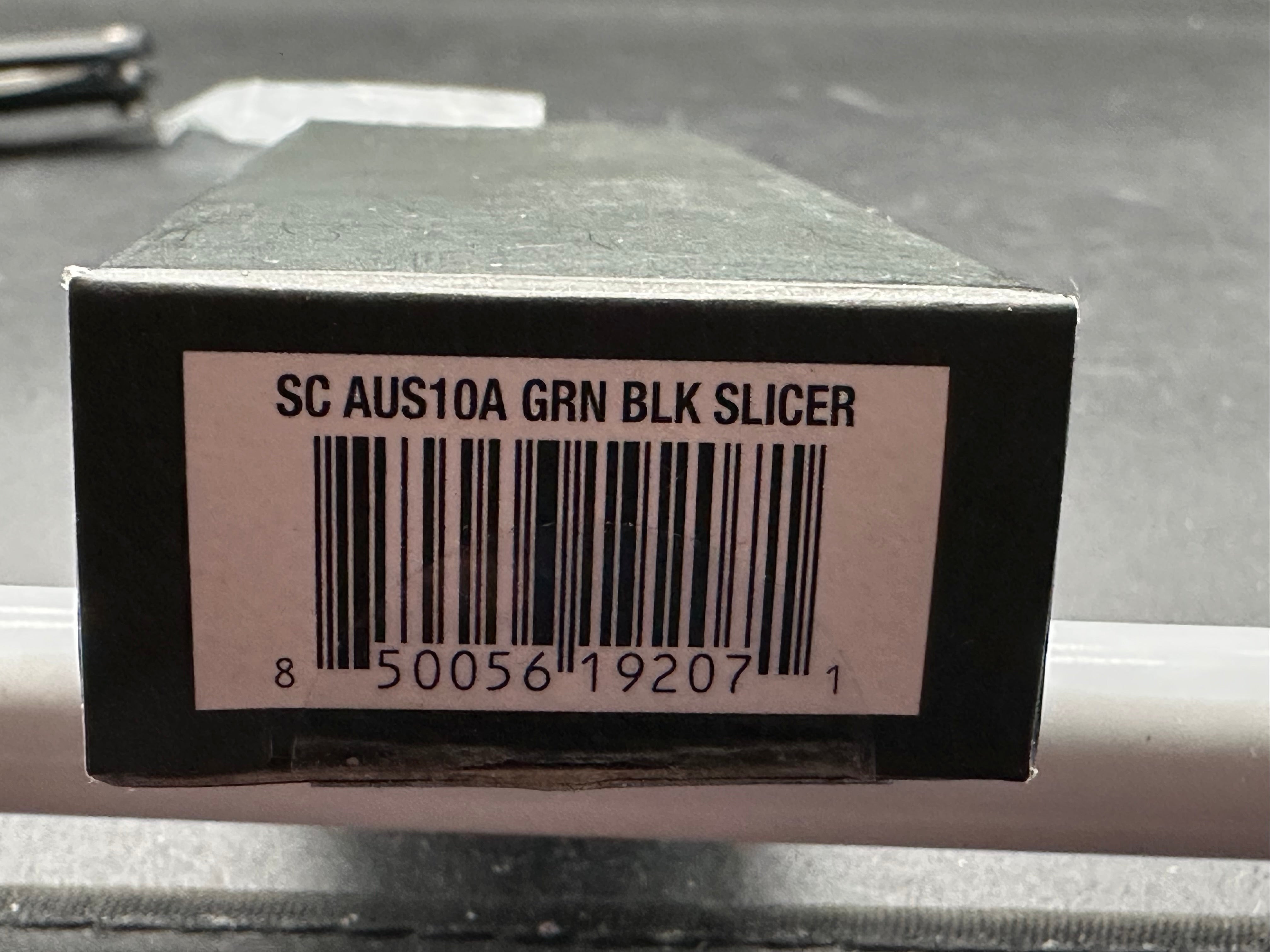 Demko Shark Cub (NEW), 2.75" AUS10A Stonewash Blade with Black GRN Handle with Skiff Bearings Installed