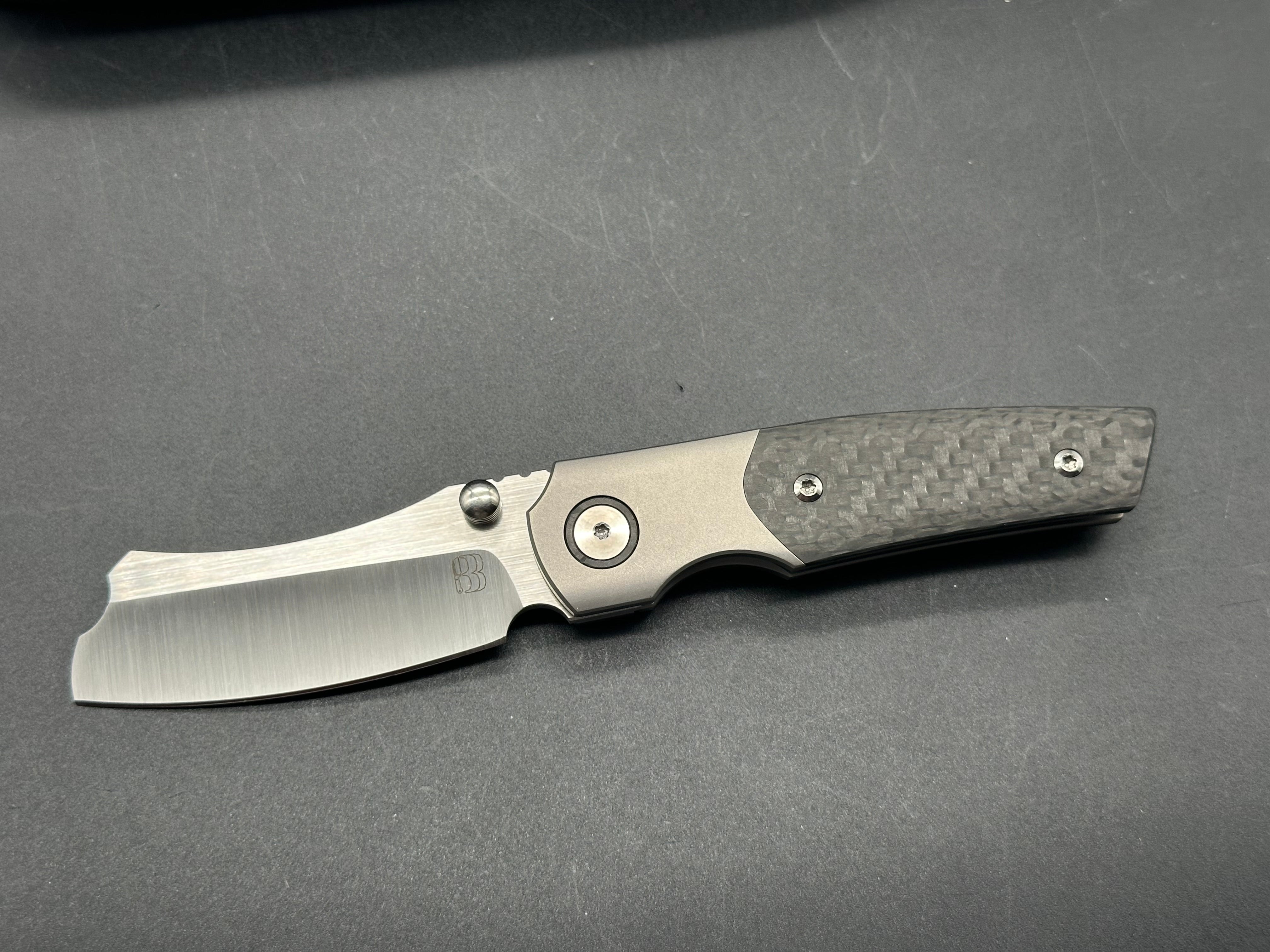 Berg mini Barber carbon fiber satin m390 blade