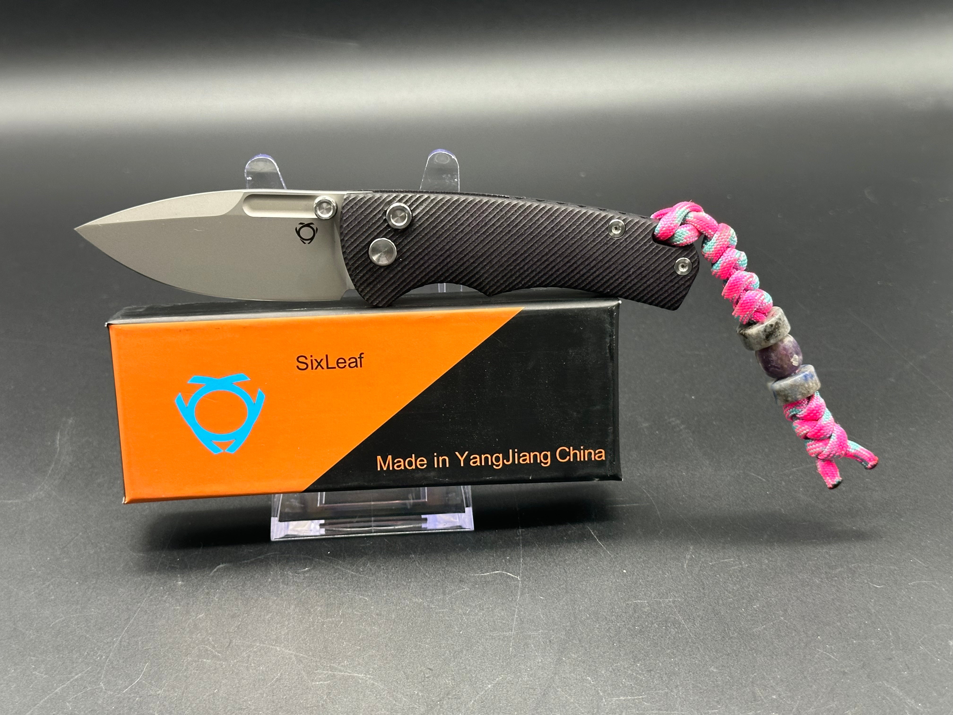 Sixleaf SL-16 green. Has been dyed and lanyard