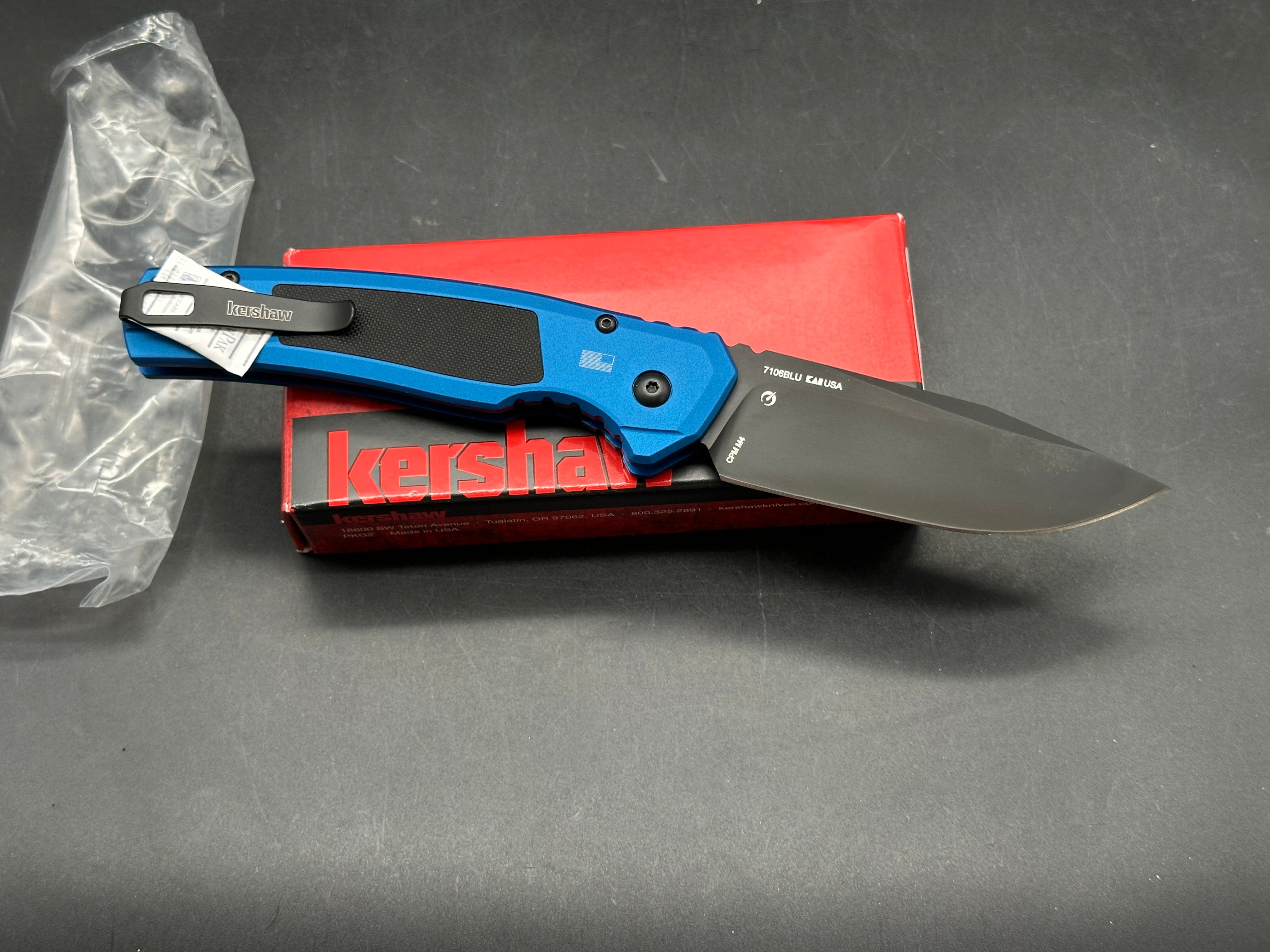 Kershaw Launch 21 Blue Aluminum Handles CPM M4