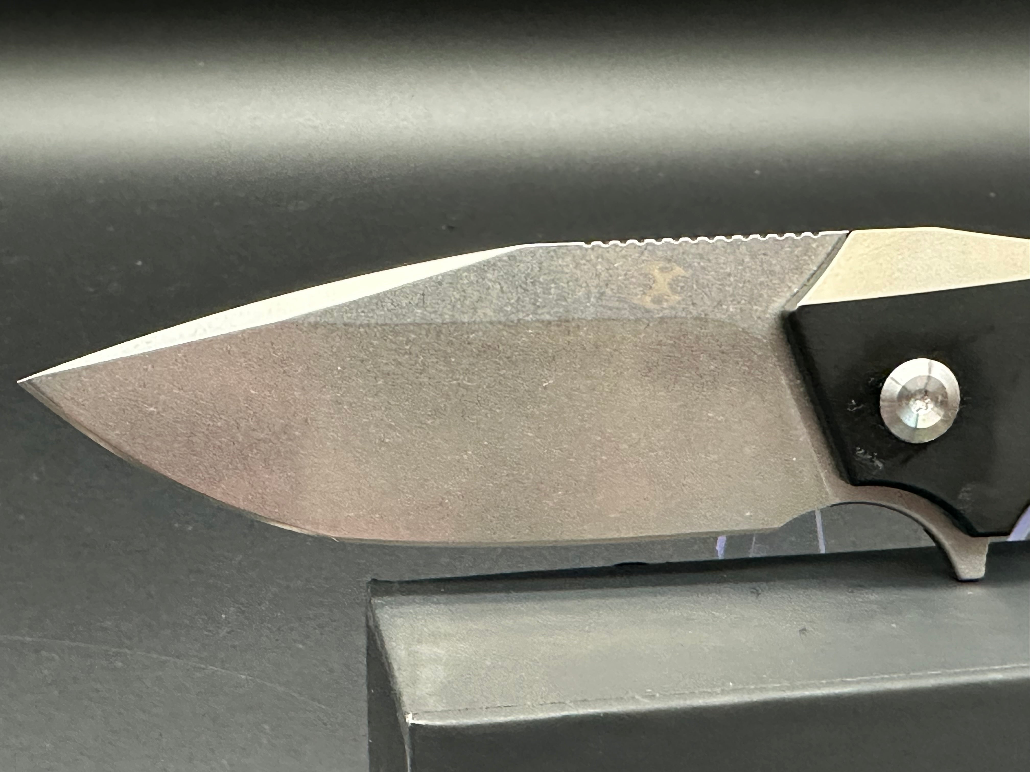 KANSEPT HELLX FOLDING KNIFE BLK COATING TI HANDLE S35VN PLAIN EDGE K1008A1