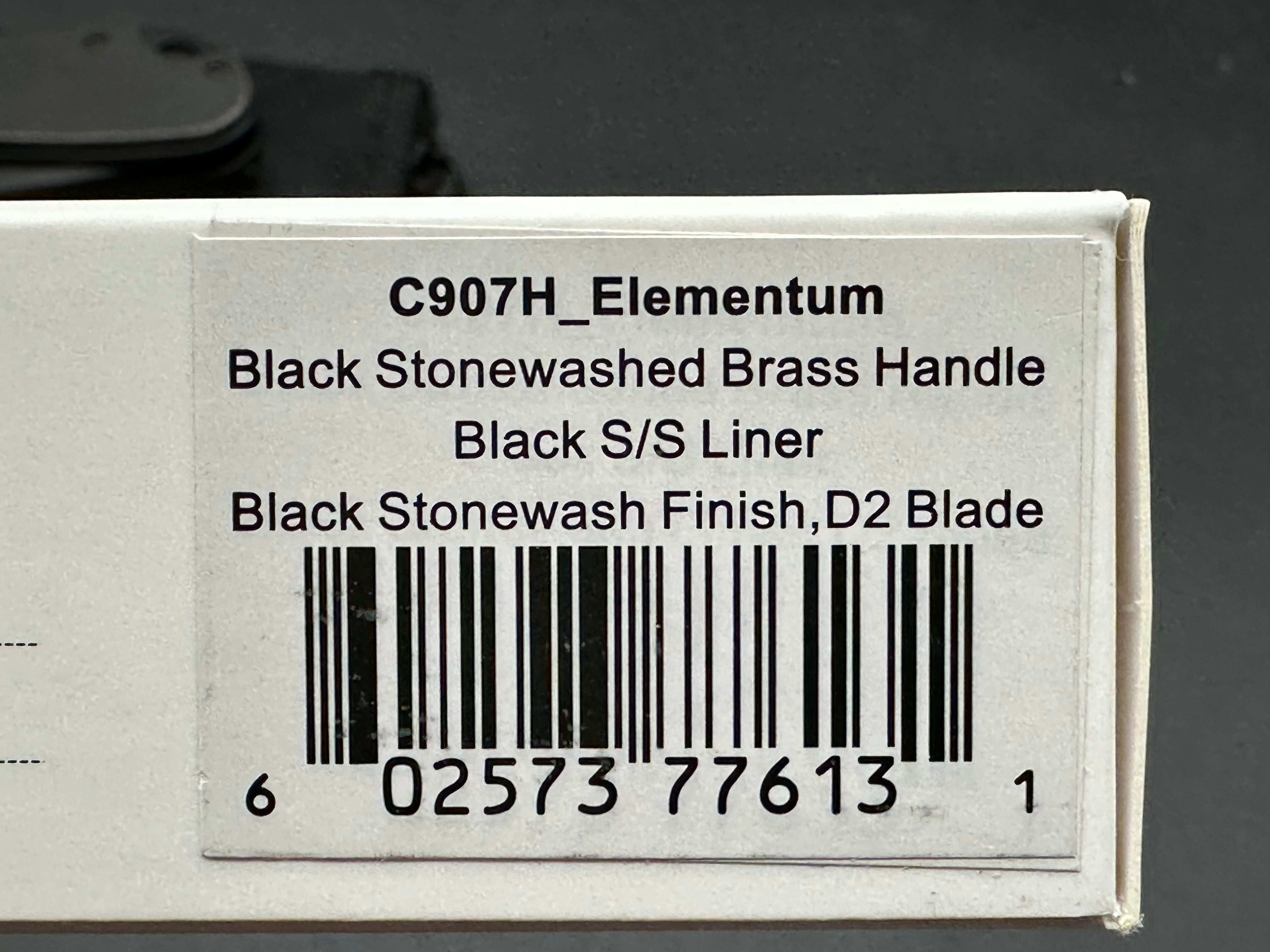 CIVIVI Elementum Liner Lock Knife Brass (2.9" Black Stonewash)