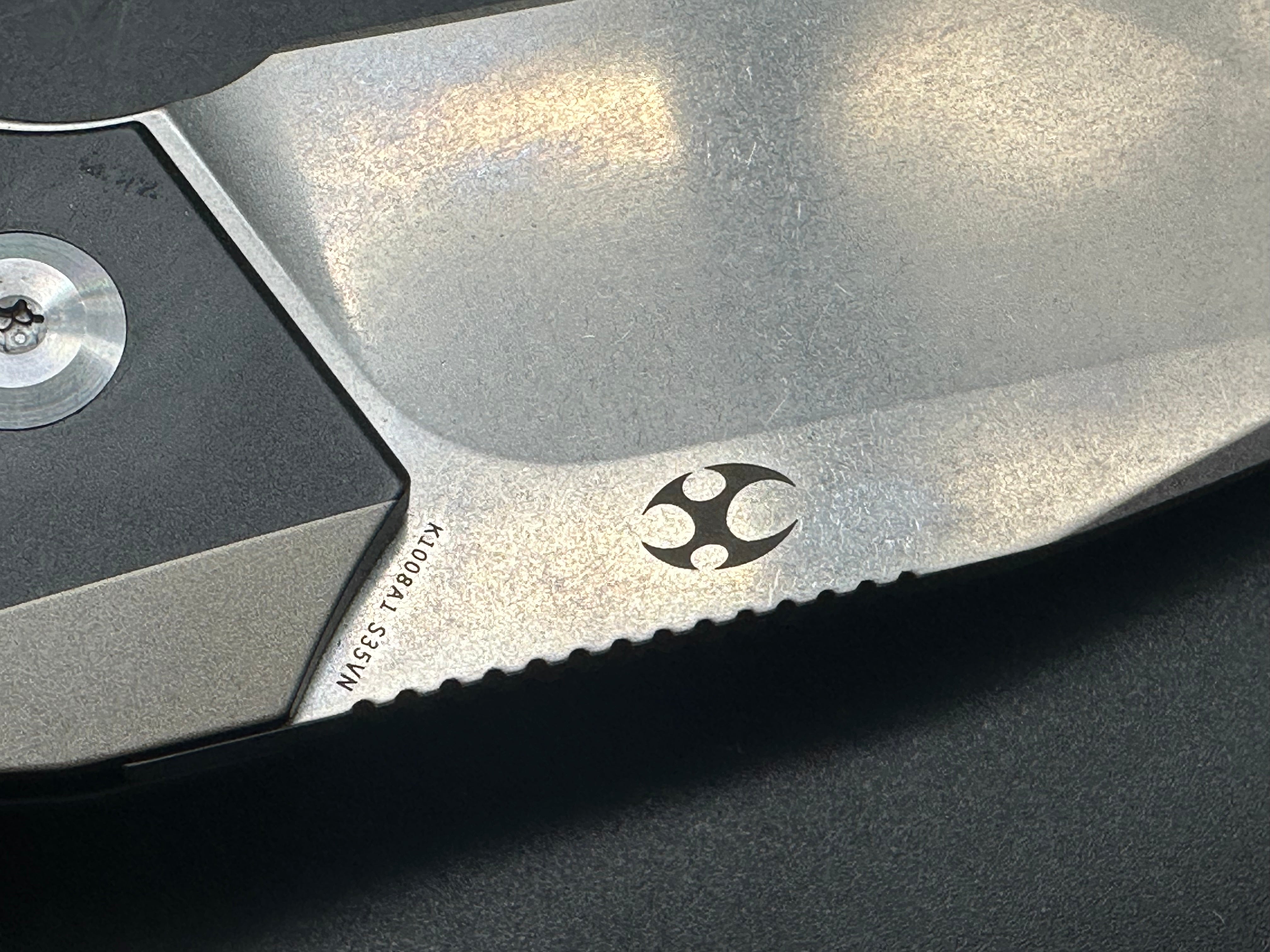 KANSEPT HELLX FOLDING KNIFE BLK COATING TI HANDLE S35VN PLAIN EDGE K1008A1