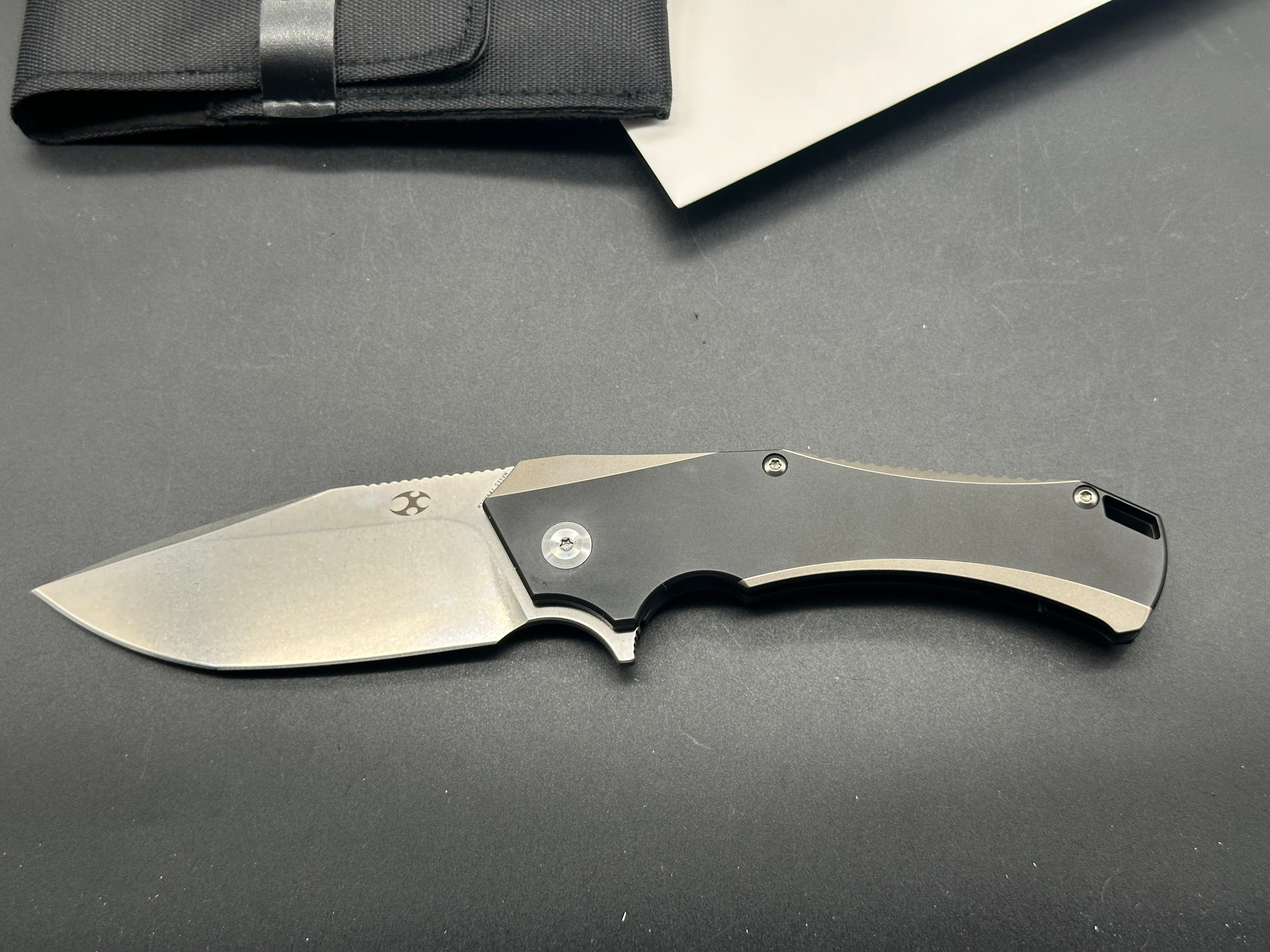 KANSEPT HELLX FOLDING KNIFE BLK COATING TI HANDLE S35VN PLAIN EDGE K1008A1