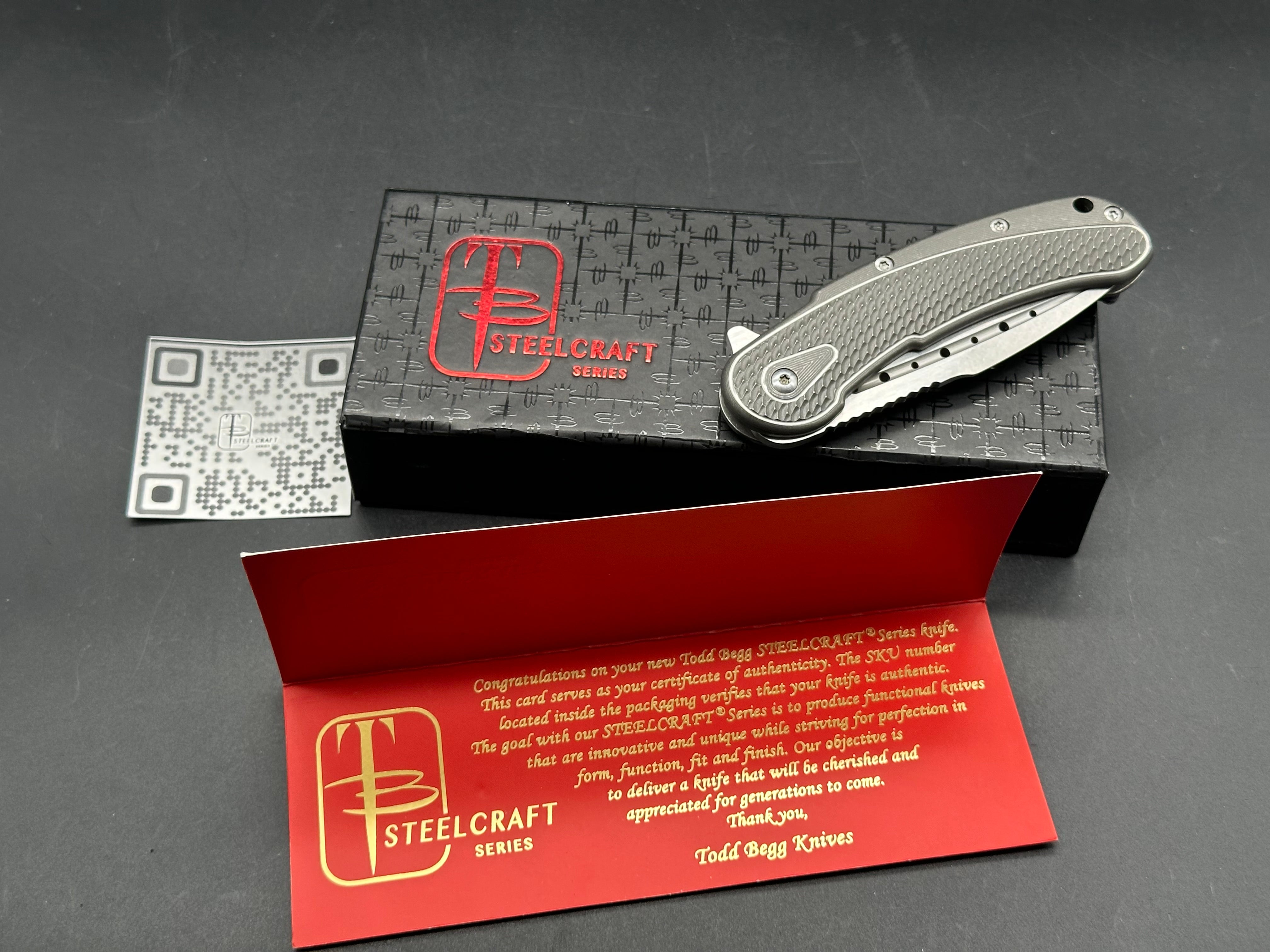 Todd Begg Steelcraft series Mini Bodega, titanium handle, S35VN blade