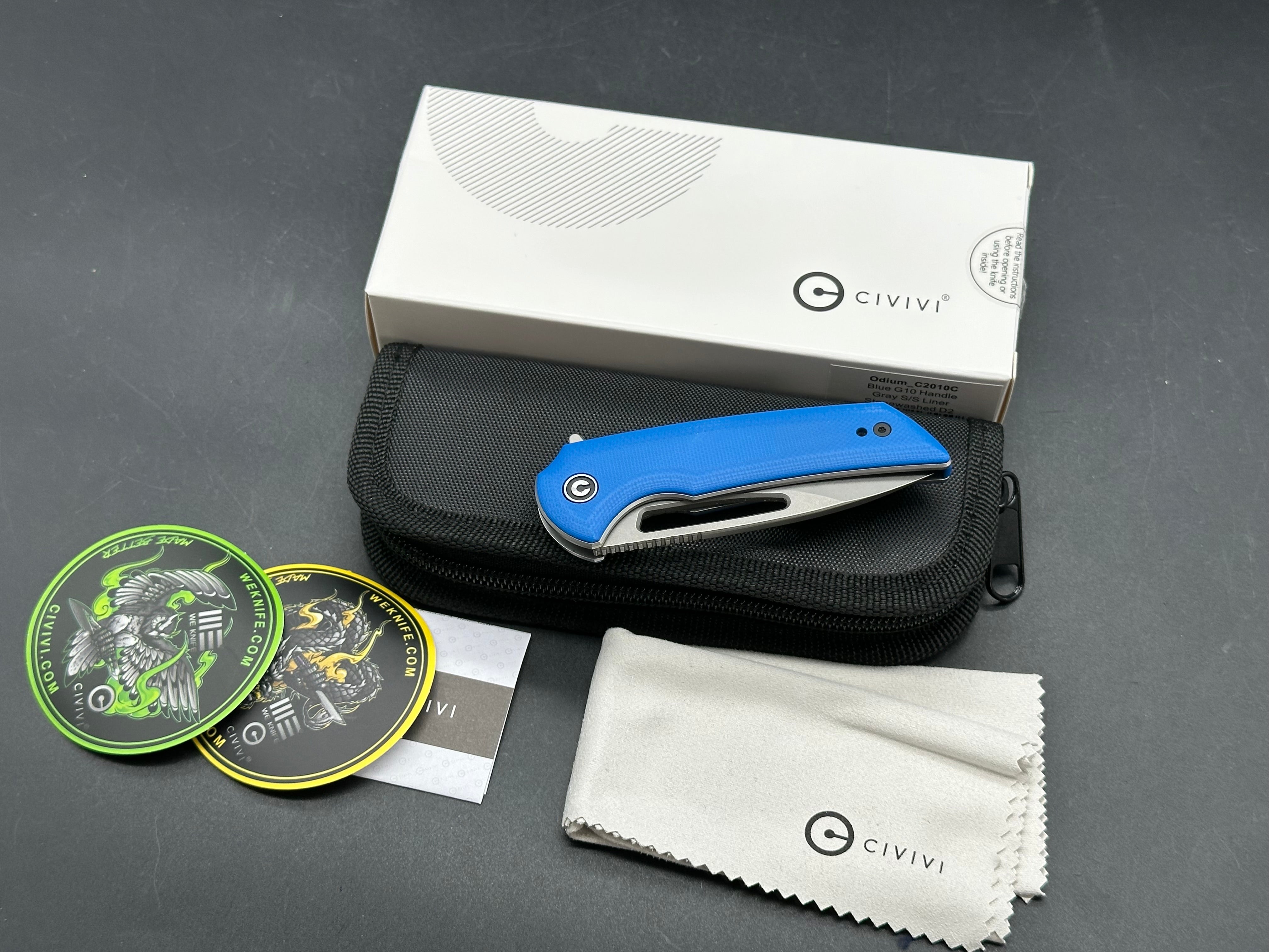 CIVIVI Ferrum Forge Odium Liner Lock Knife Blue G-10 (2.6" Stonewash)