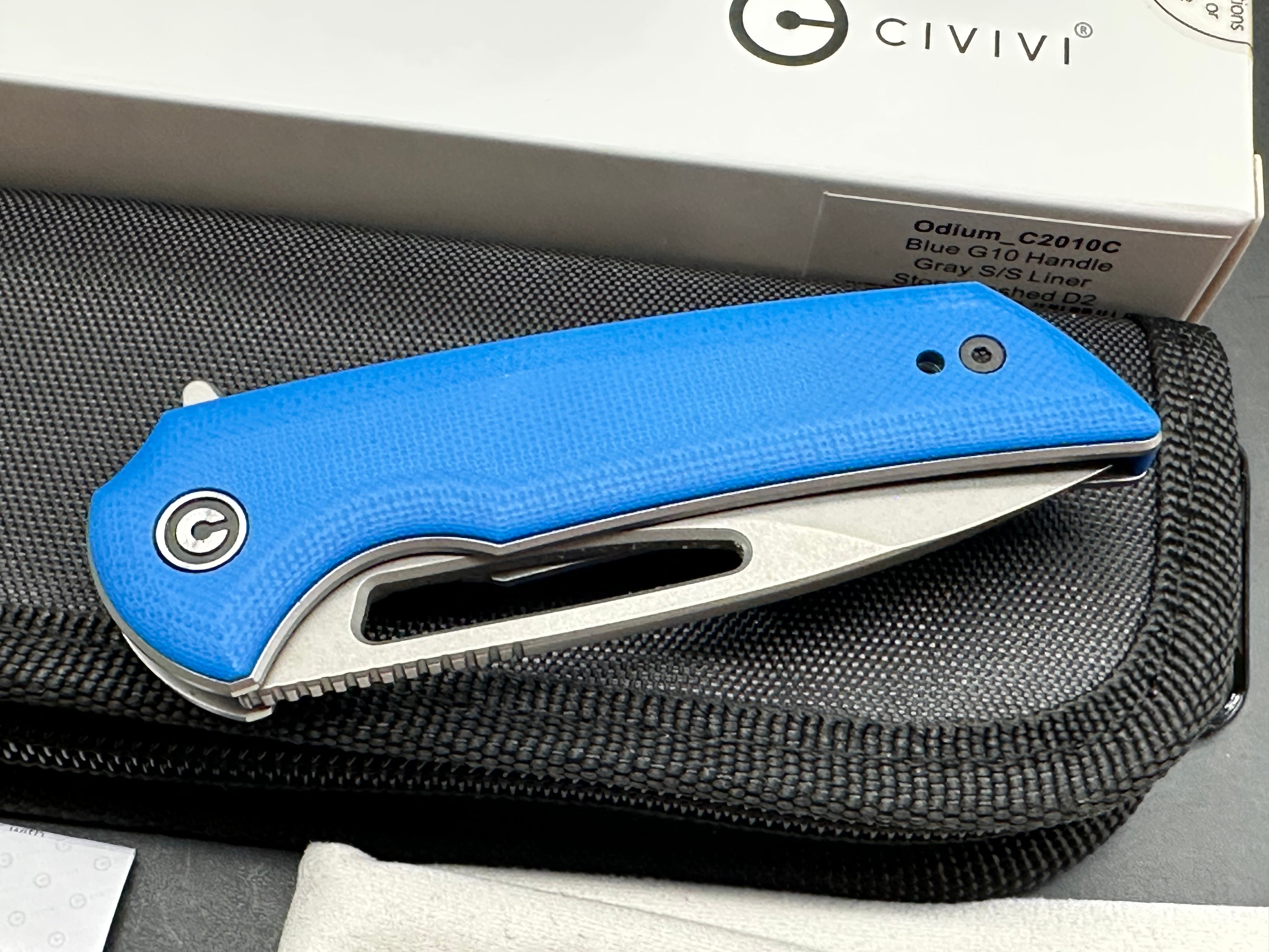 CIVIVI Ferrum Forge Odium Liner Lock Knife Blue G-10 (2.6" Stonewash)