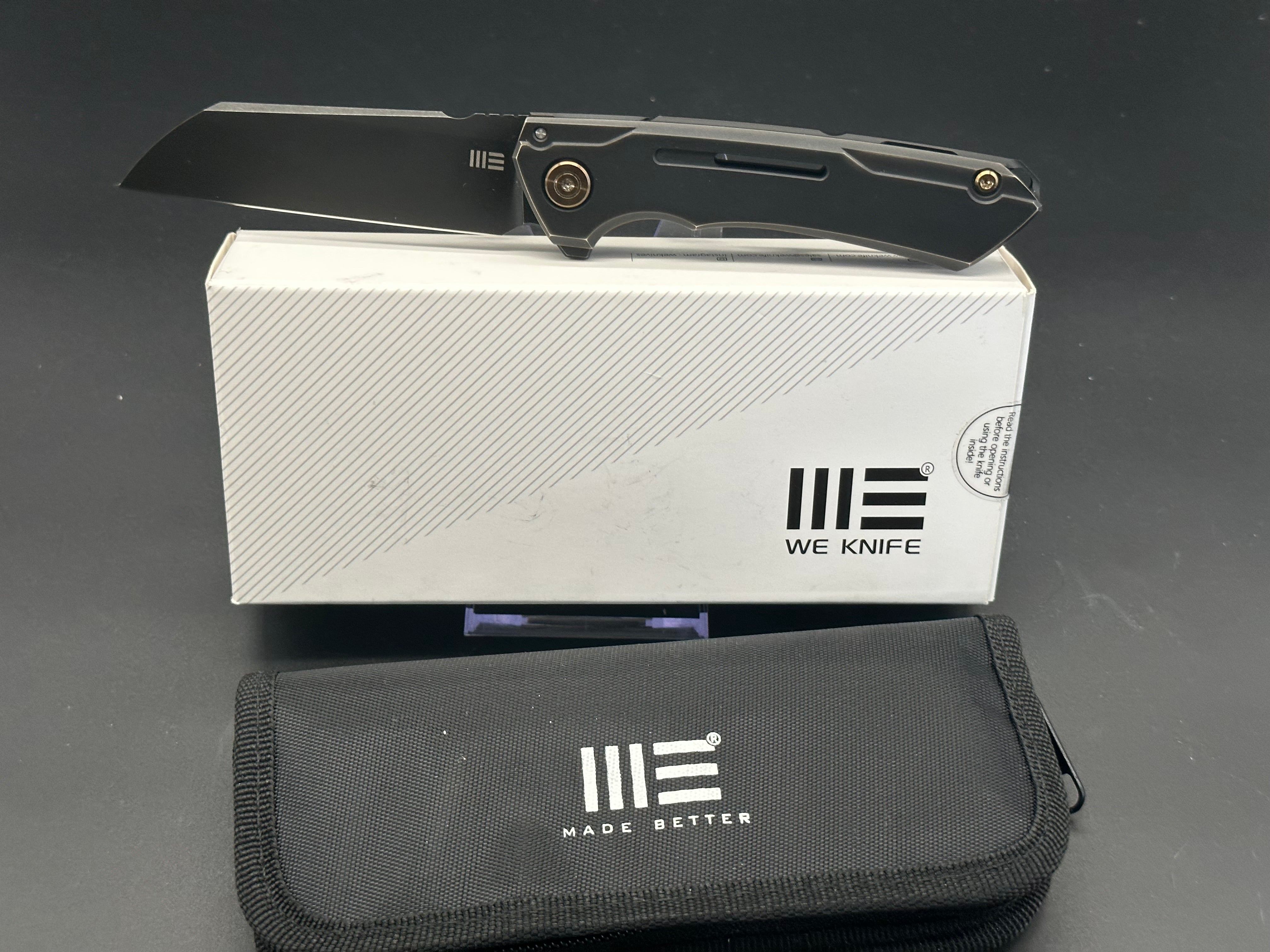 WE KNIFE MINI BUSTER ANTIQUE BRONZE TI