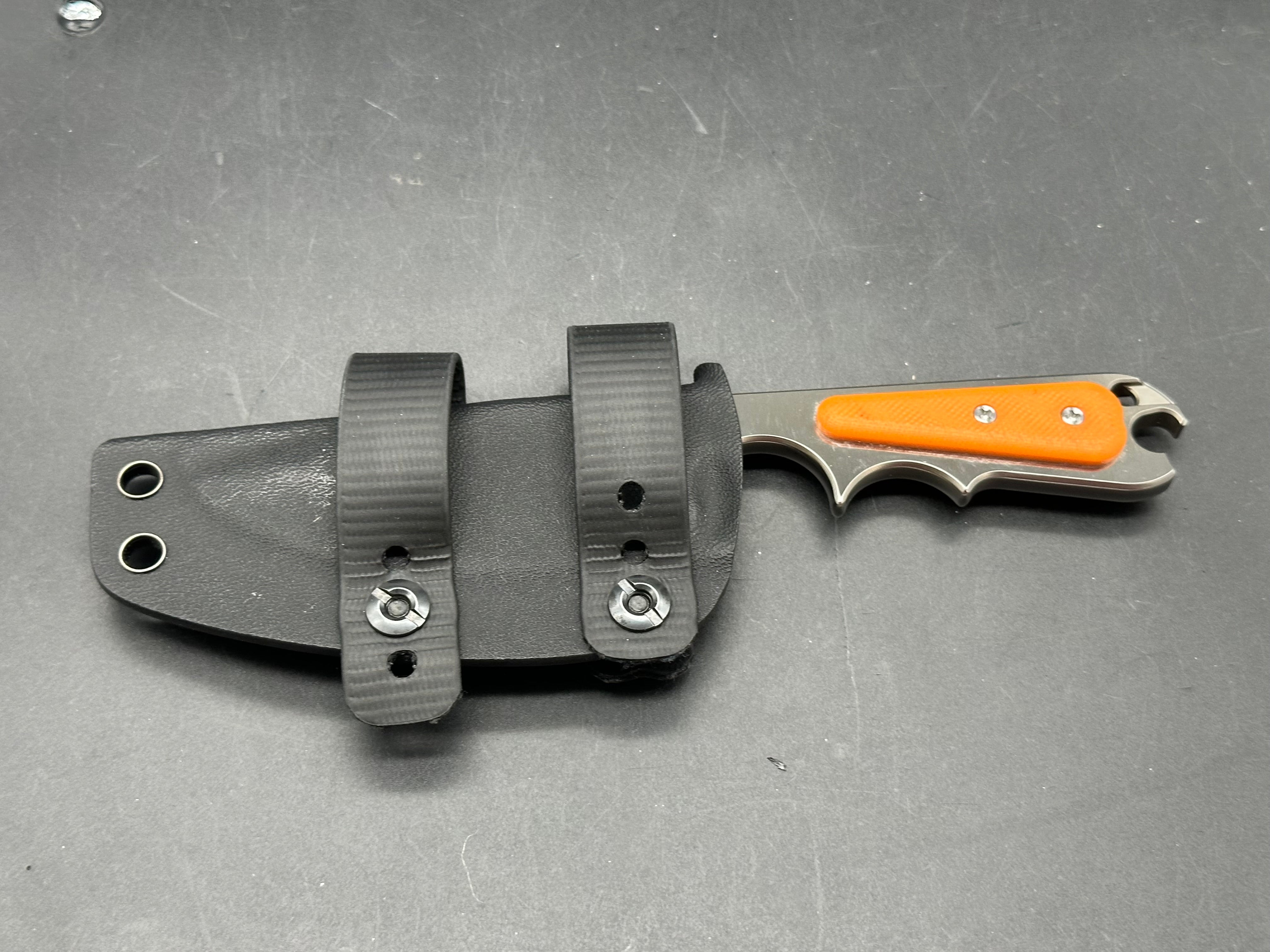 PMP Fixed Blade Pitbull/g 10 handle/ D2 satin blade