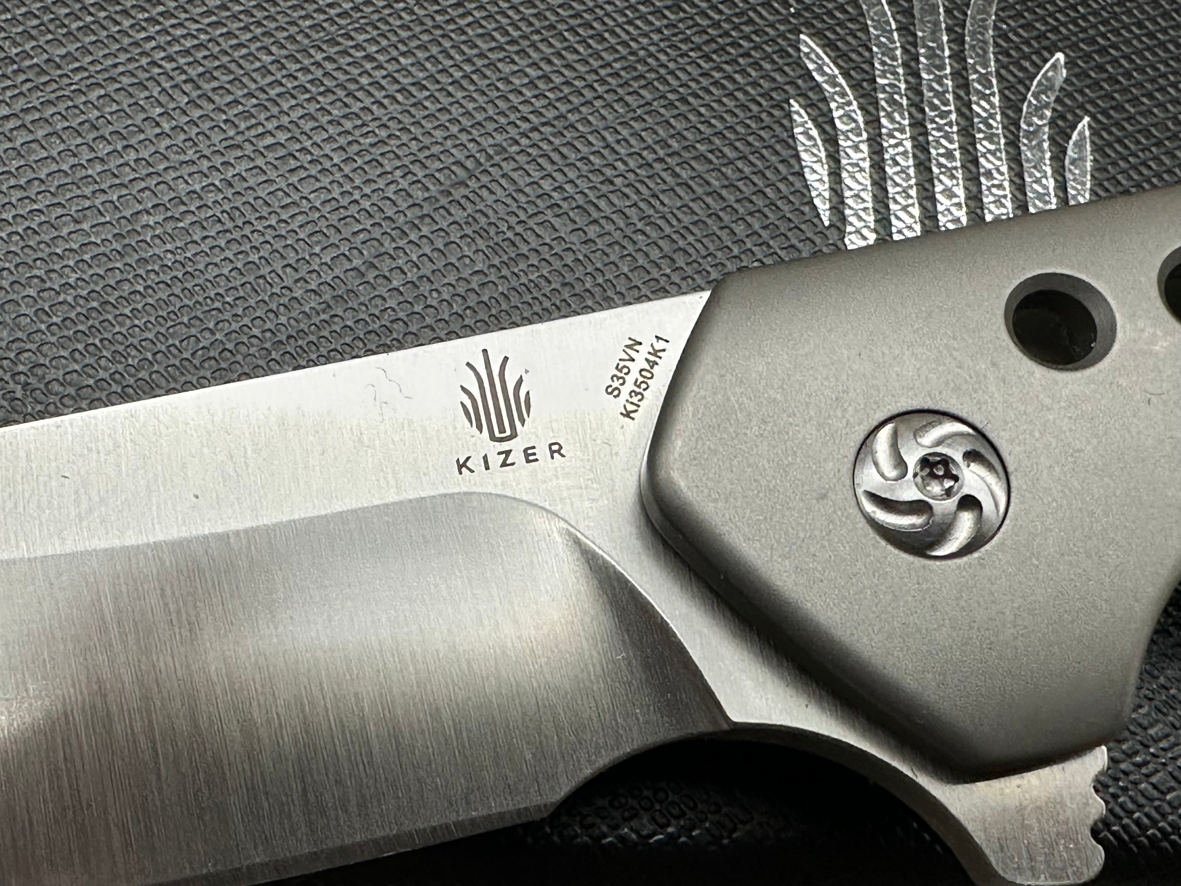 Kizer Knives Guru, Ki 3504K1, Matt Degnan design, S35VN blade, titanium handle