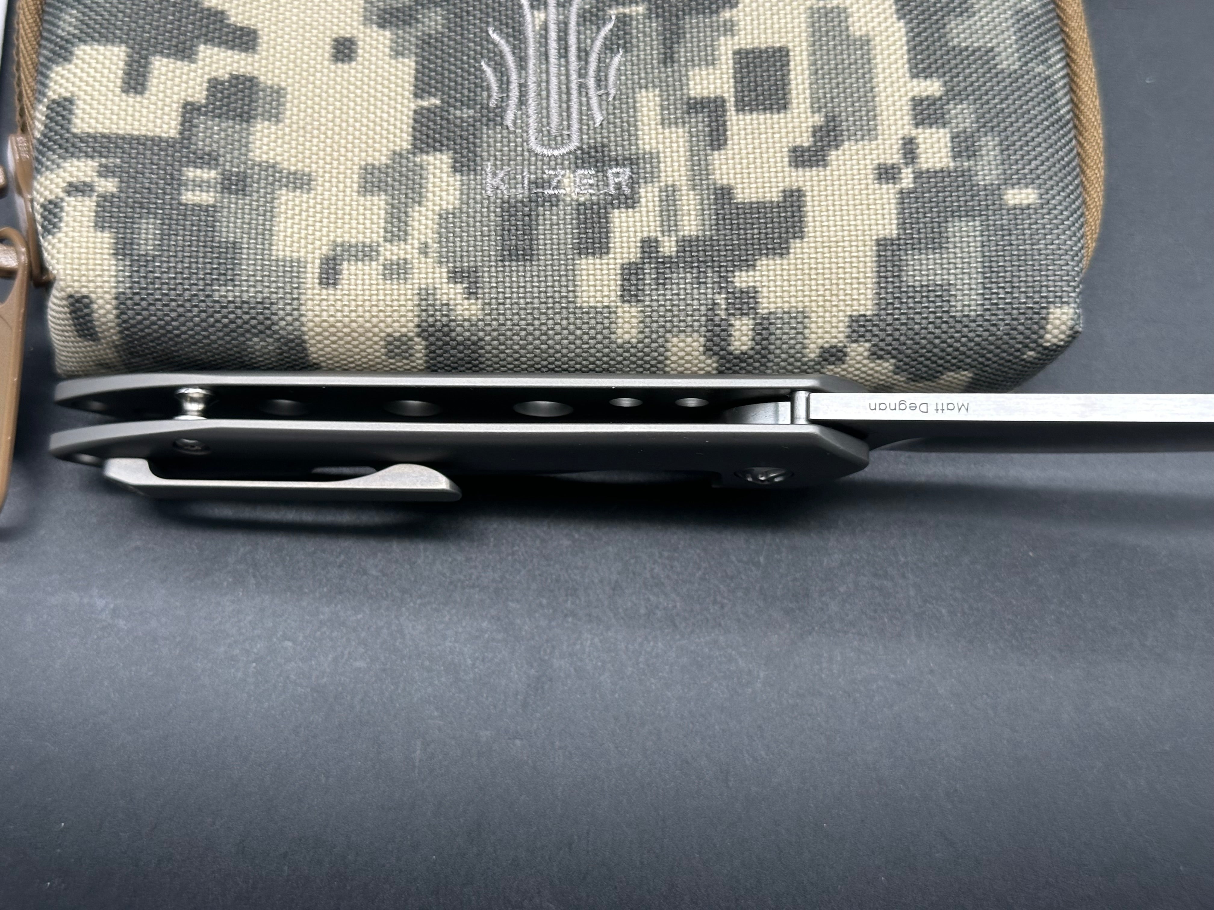 Kizer Knives Guru, Ki 3504K1, Matt Degnan design, S35VN blade, titanium handle
