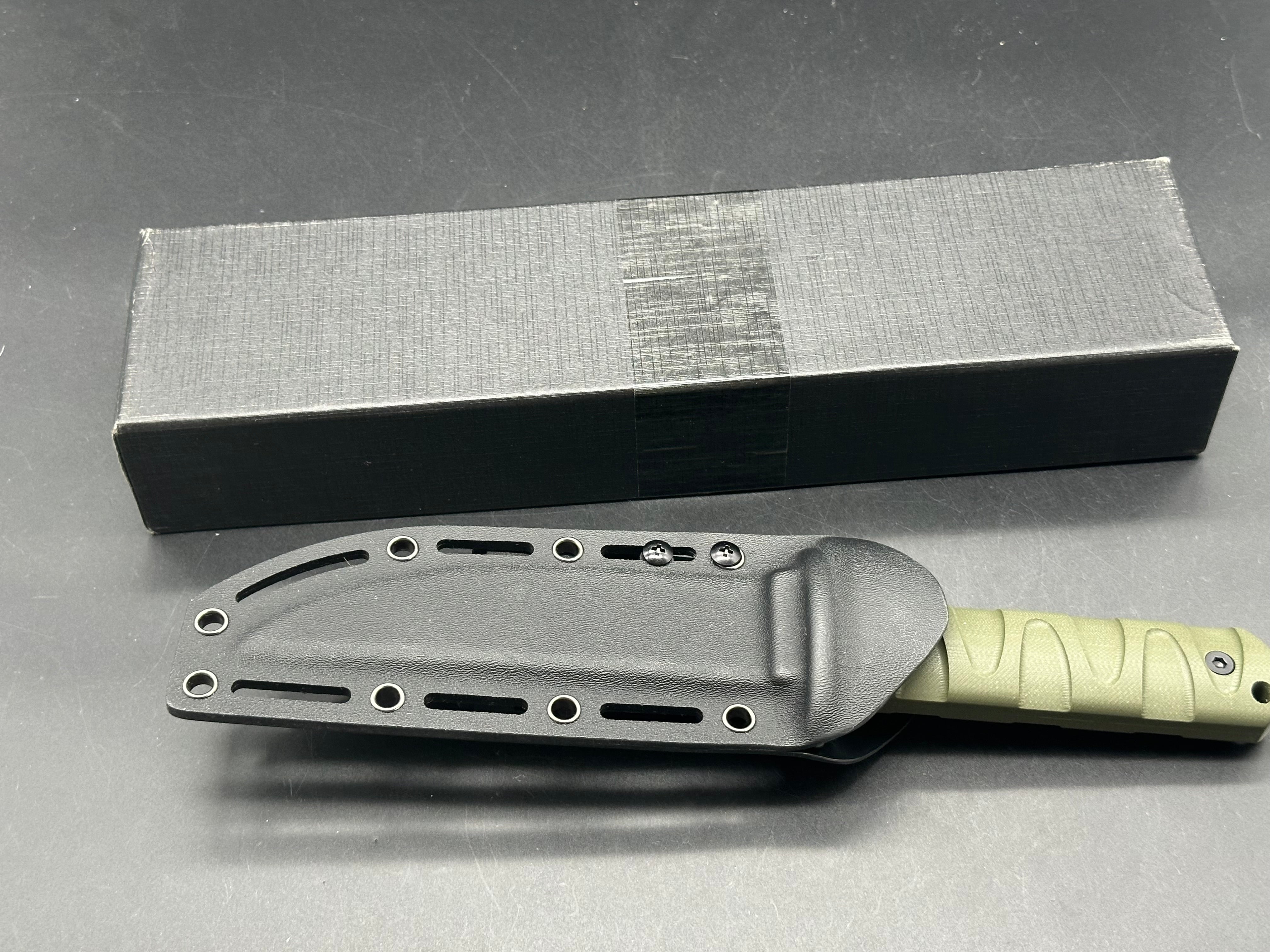 Sitivien ST29 Fixed Blade Knife, AUS-10 Steel Blade G10 Handle Full Tang Bowie Knife