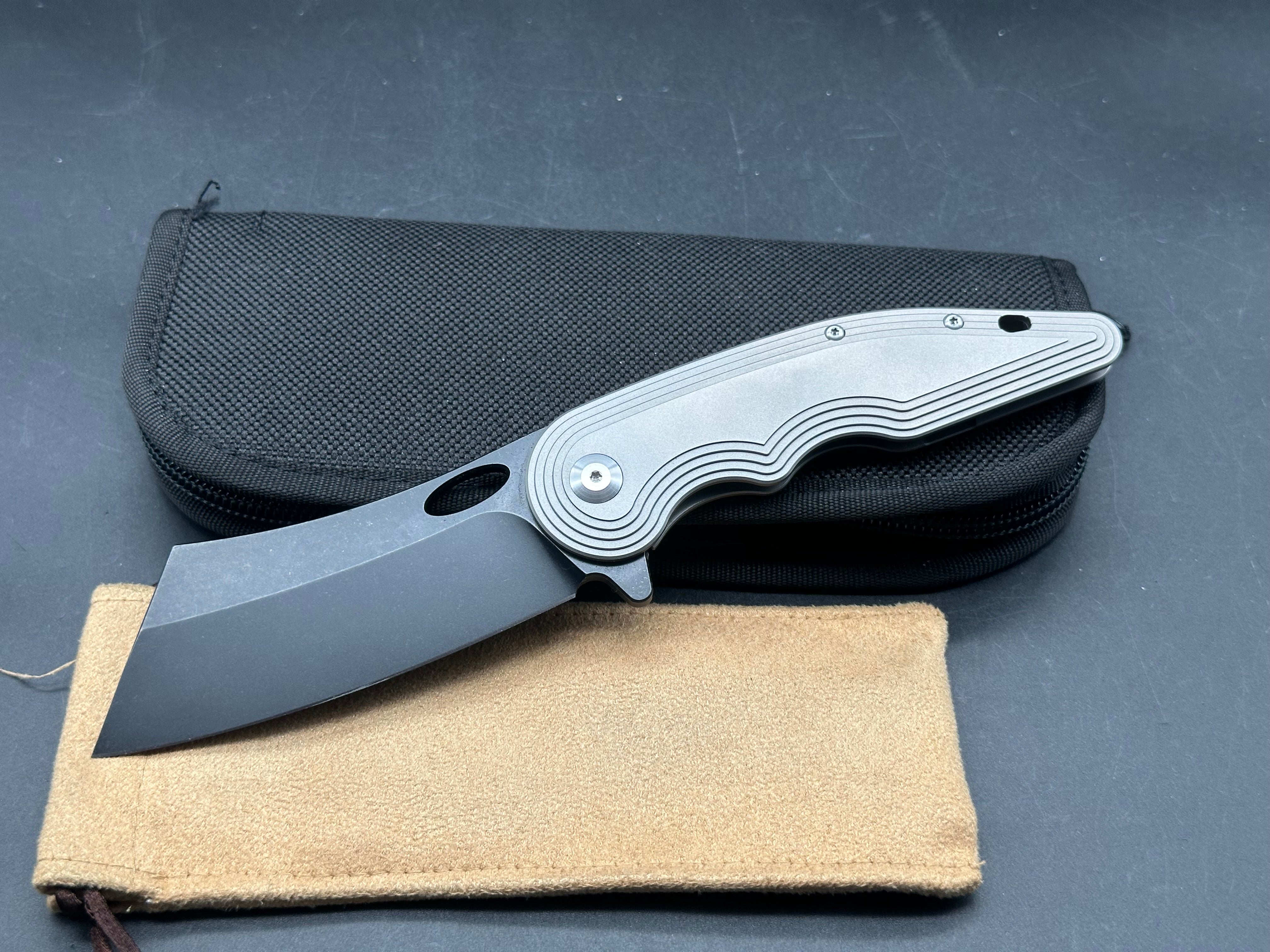 VDK War Admiral, S35VN blade with cerakote, milled titanium handle
