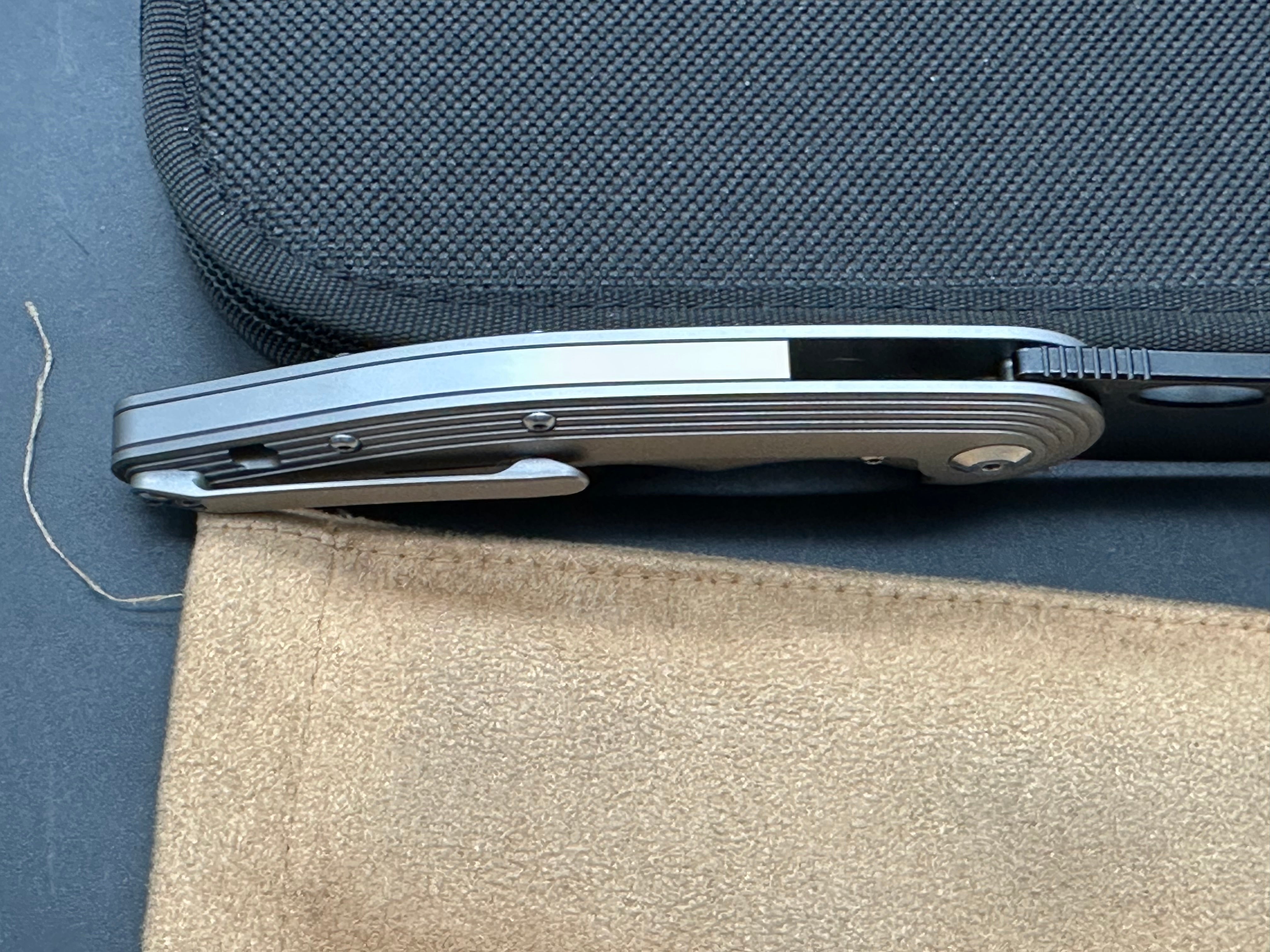 VDK War Admiral, S35VN blade with cerakote, milled titanium handle
