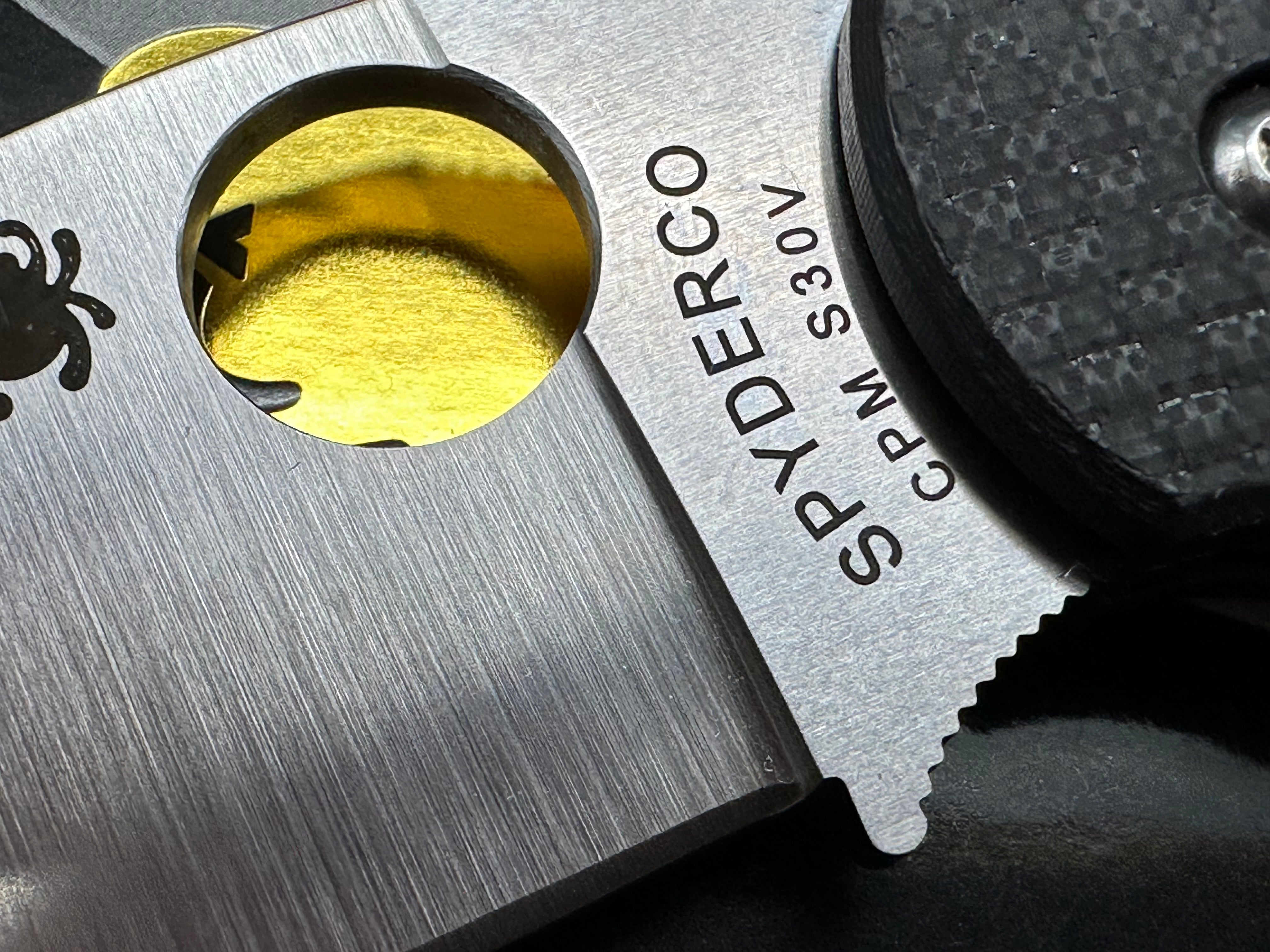 Spyderco Sage 6, 3" CPM S30V Satin Blade with Carbon Fiber-Black G10 Laminate with Lynch NW Titanium Pocket Clip Installed