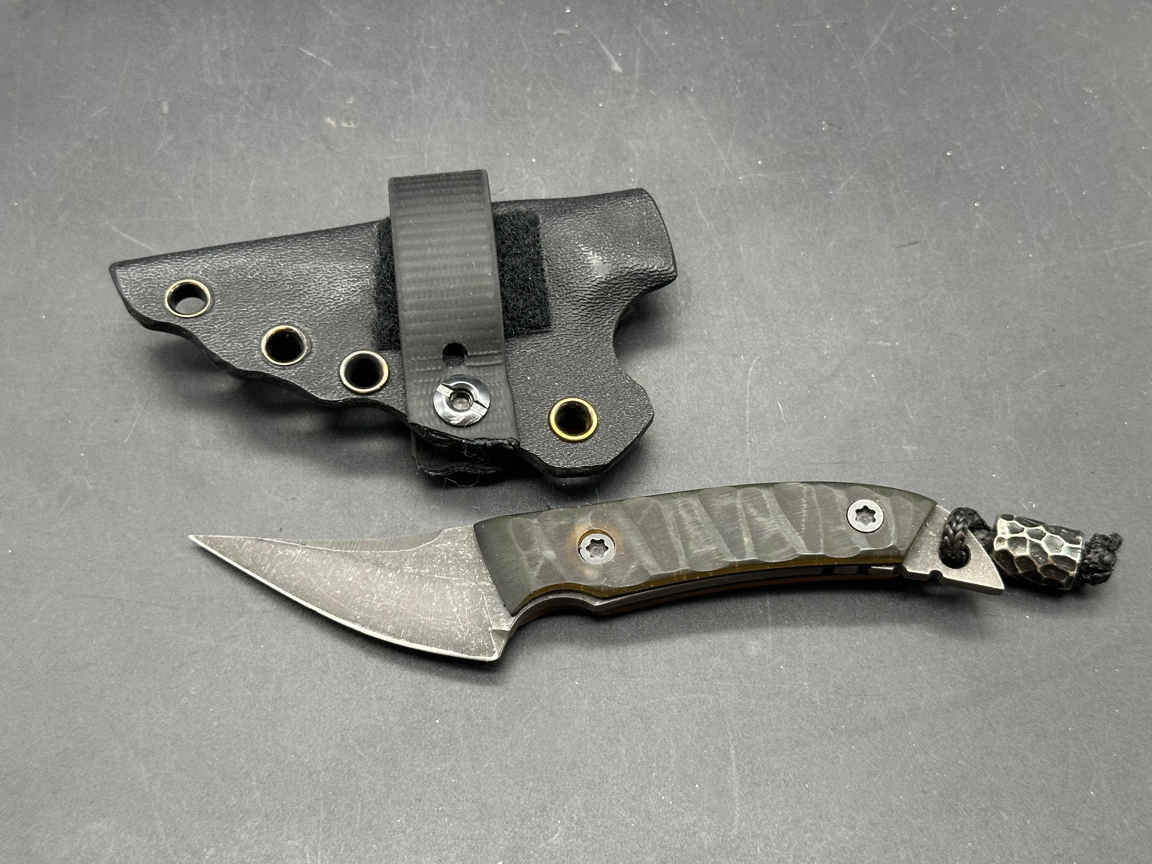 Jason Grant(@brassbrigade) custom/ultem scales with black liners/5 and 3/4 inches overall length