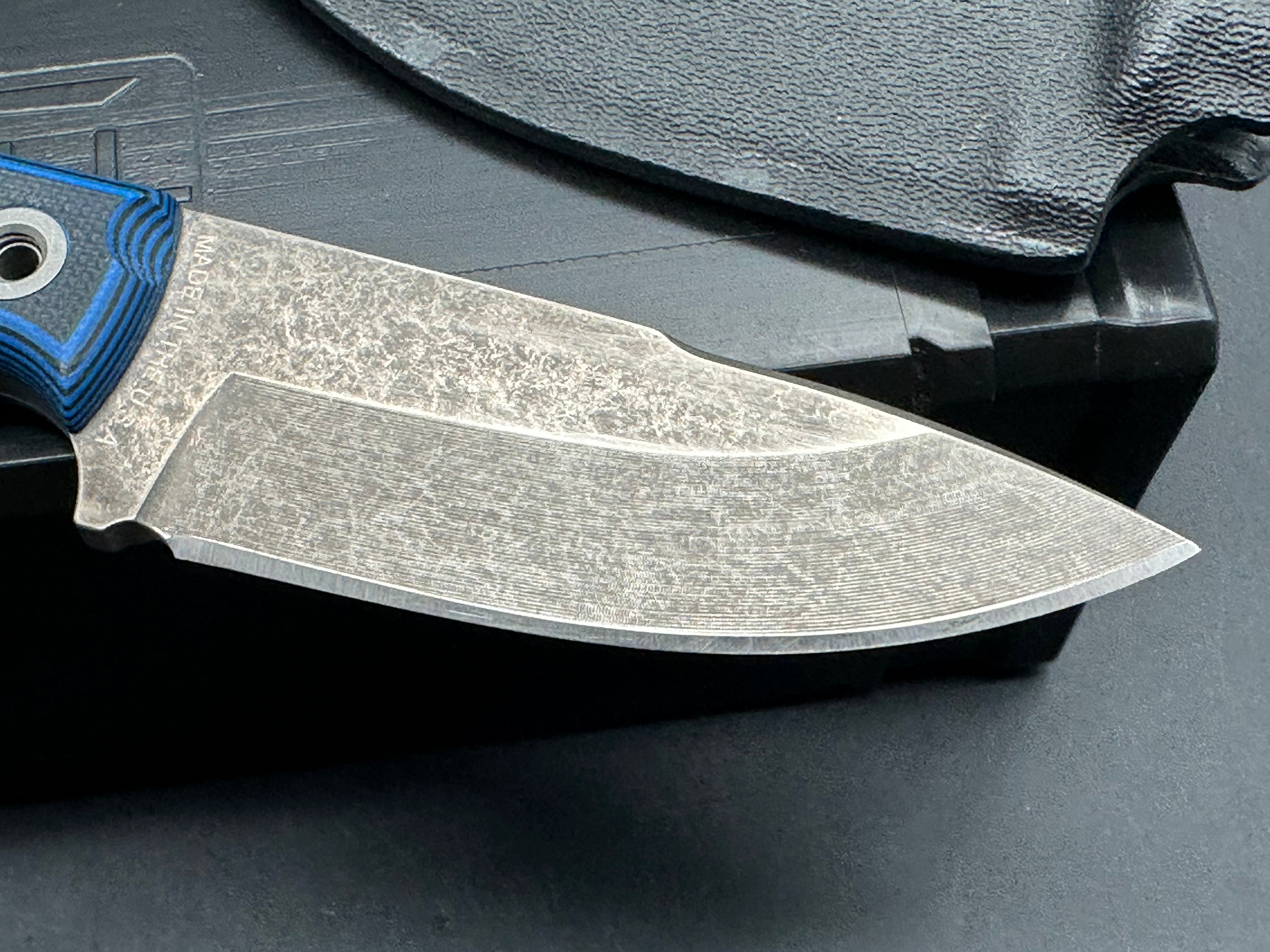 T Kell Raider is AEB-L steel Blue Midnight handle
