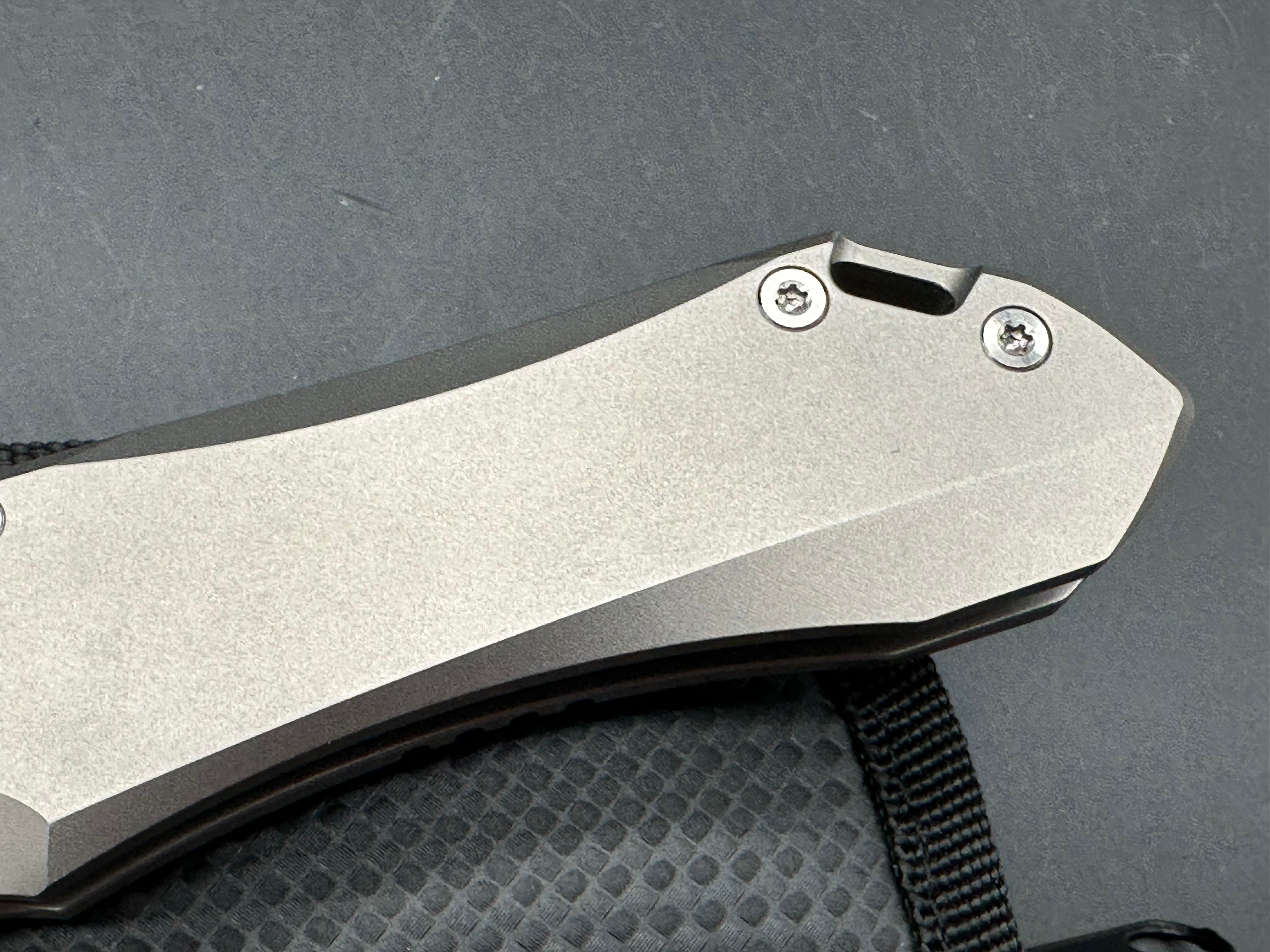 Sitivien ST 276 M390 Steel blade with Timascus inlays