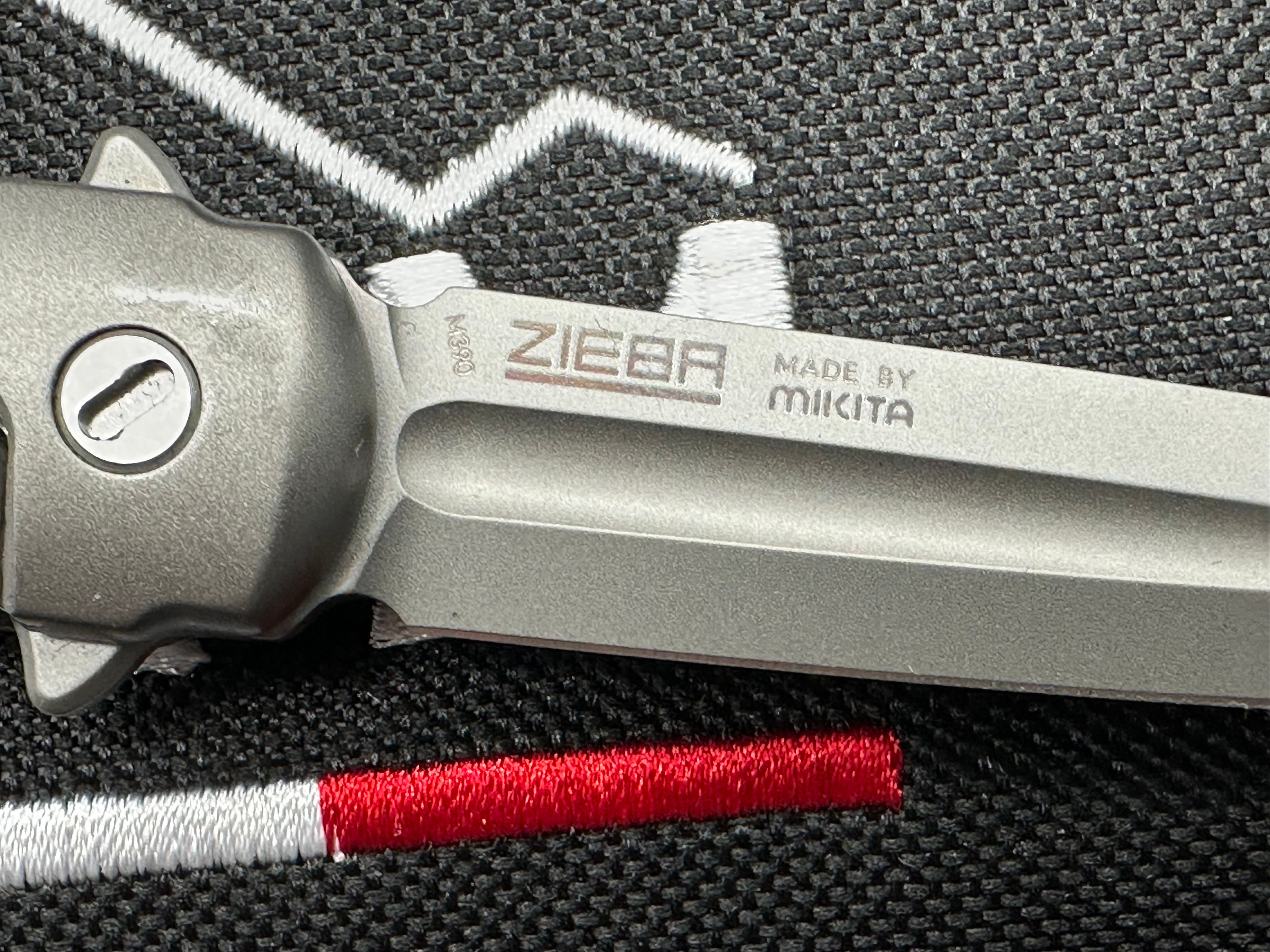 MKM Zieba Flame Dagger, M390 blade stonewash, micarta handle