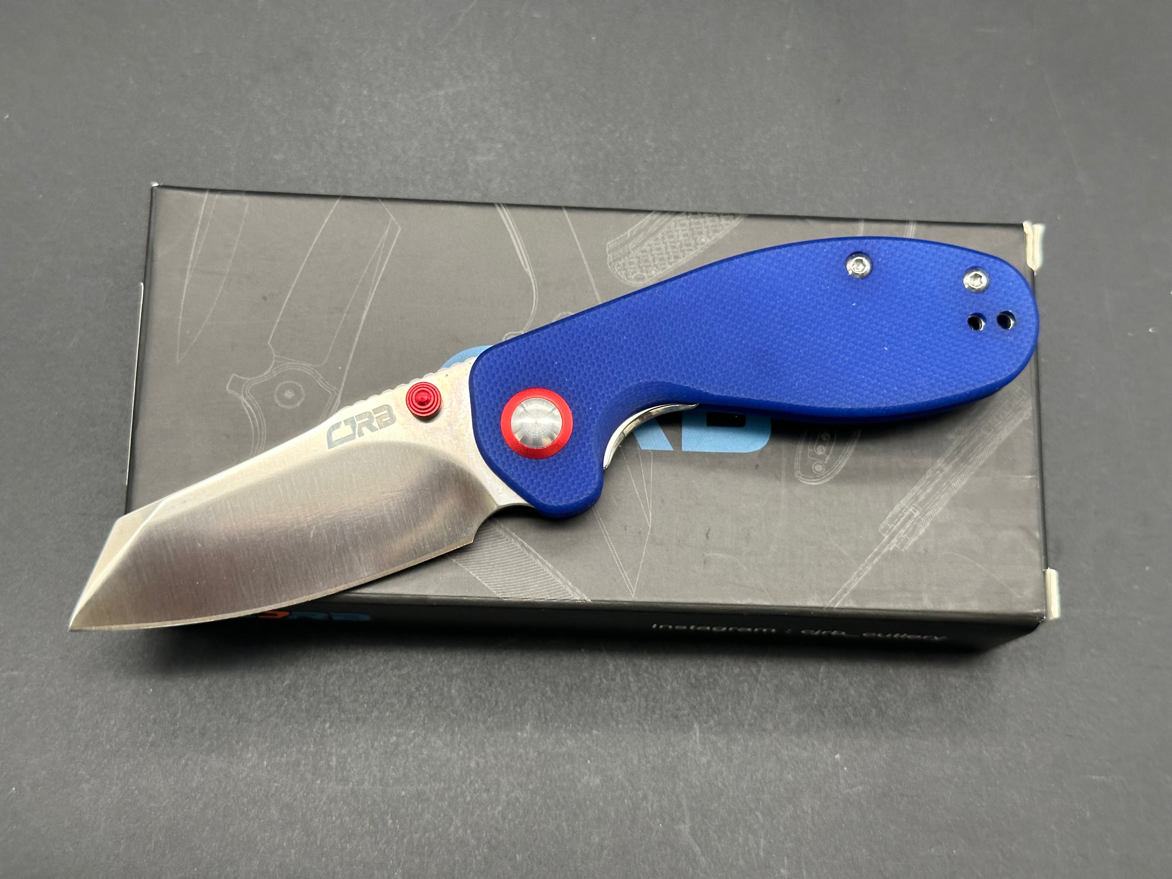 CJRB Swaggs Maileah Liner Lock Knife Blue G-10