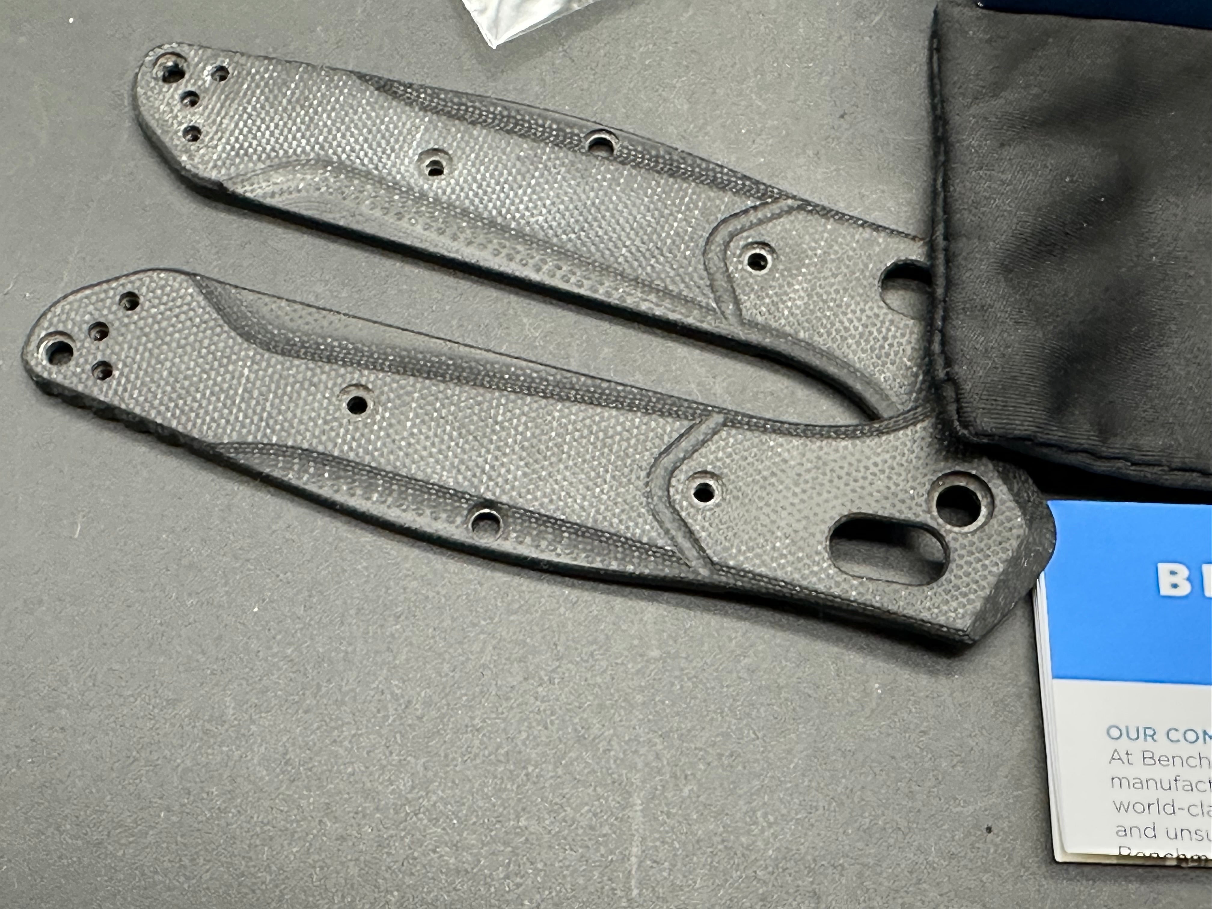 Benchmade 940-2, with Gold Dark Matter scales and original scales