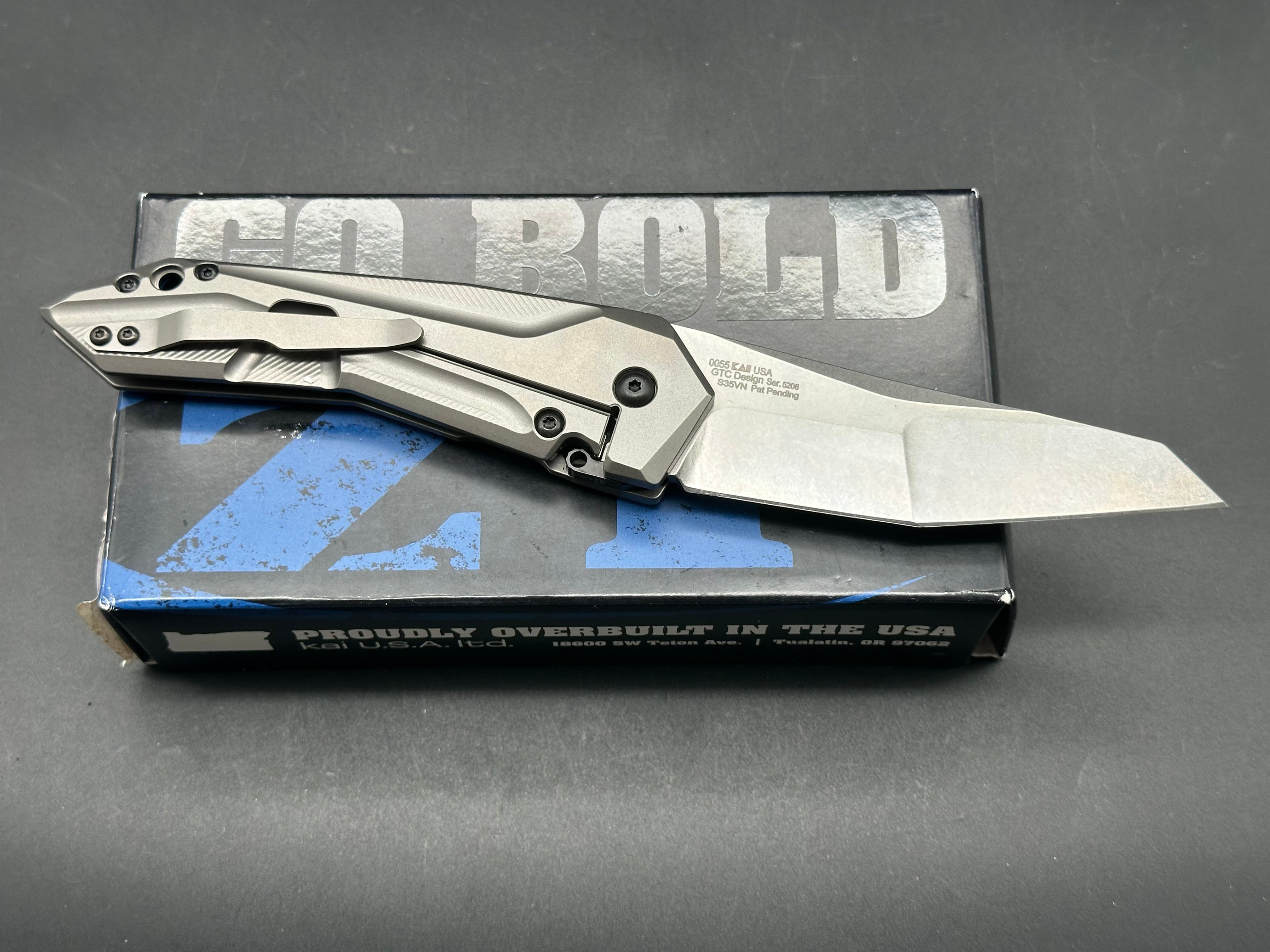 Zero Tolerance 0055 SLT, S35VN blade stonewash, titanium handle