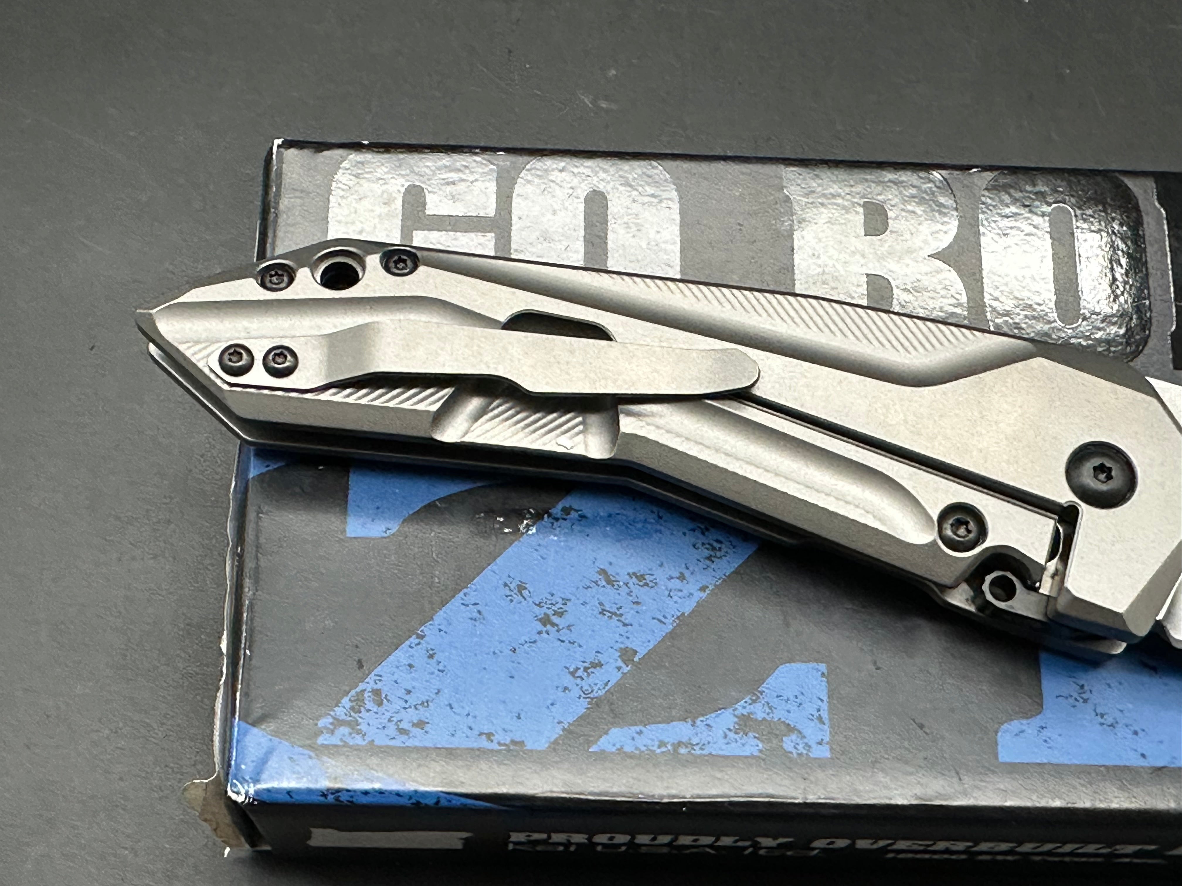 Zero Tolerance 0055 SLT, S35VN blade stonewash, titanium handle