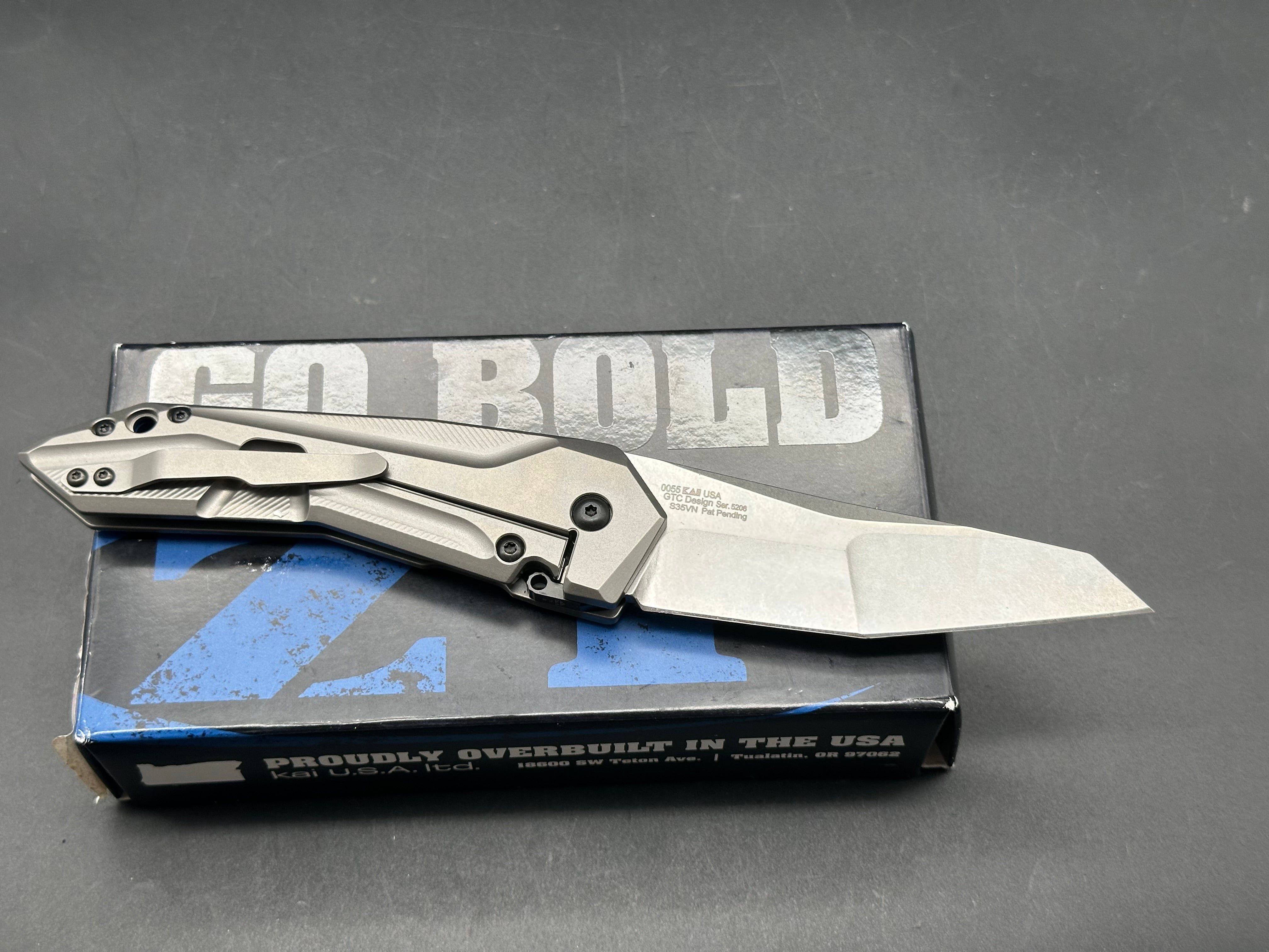 Zero Tolerance 0055 SLT, S35VN blade stonewash, titanium handle