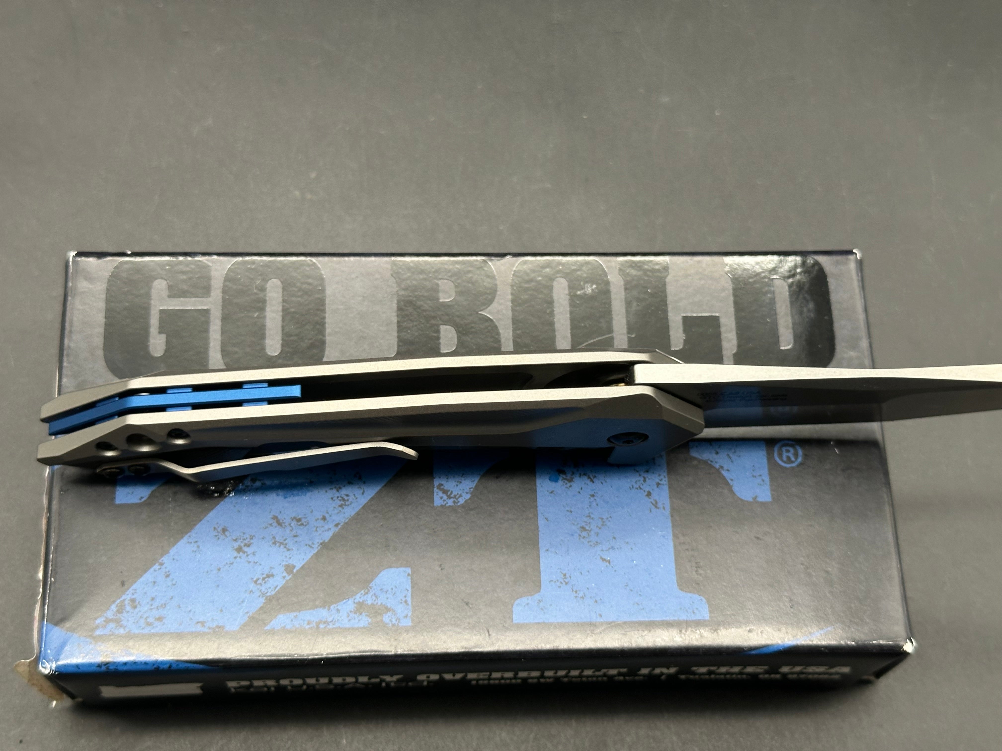 Zero Tolerance 0055 SLT, S35VN blade stonewash, titanium handle