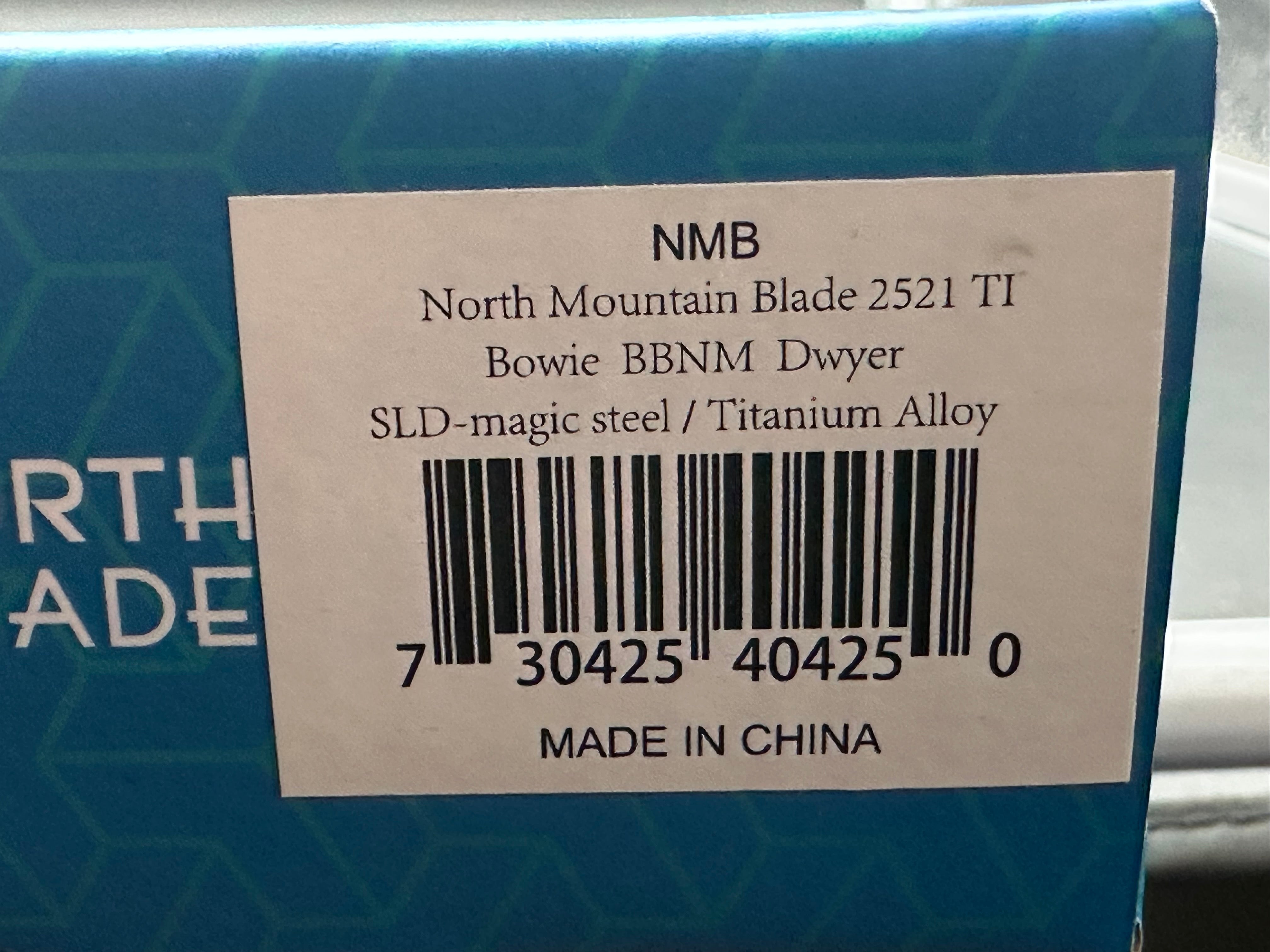 North Mountain Blade BBNM 2521 Ti Bowie, SLD-Magic Blade