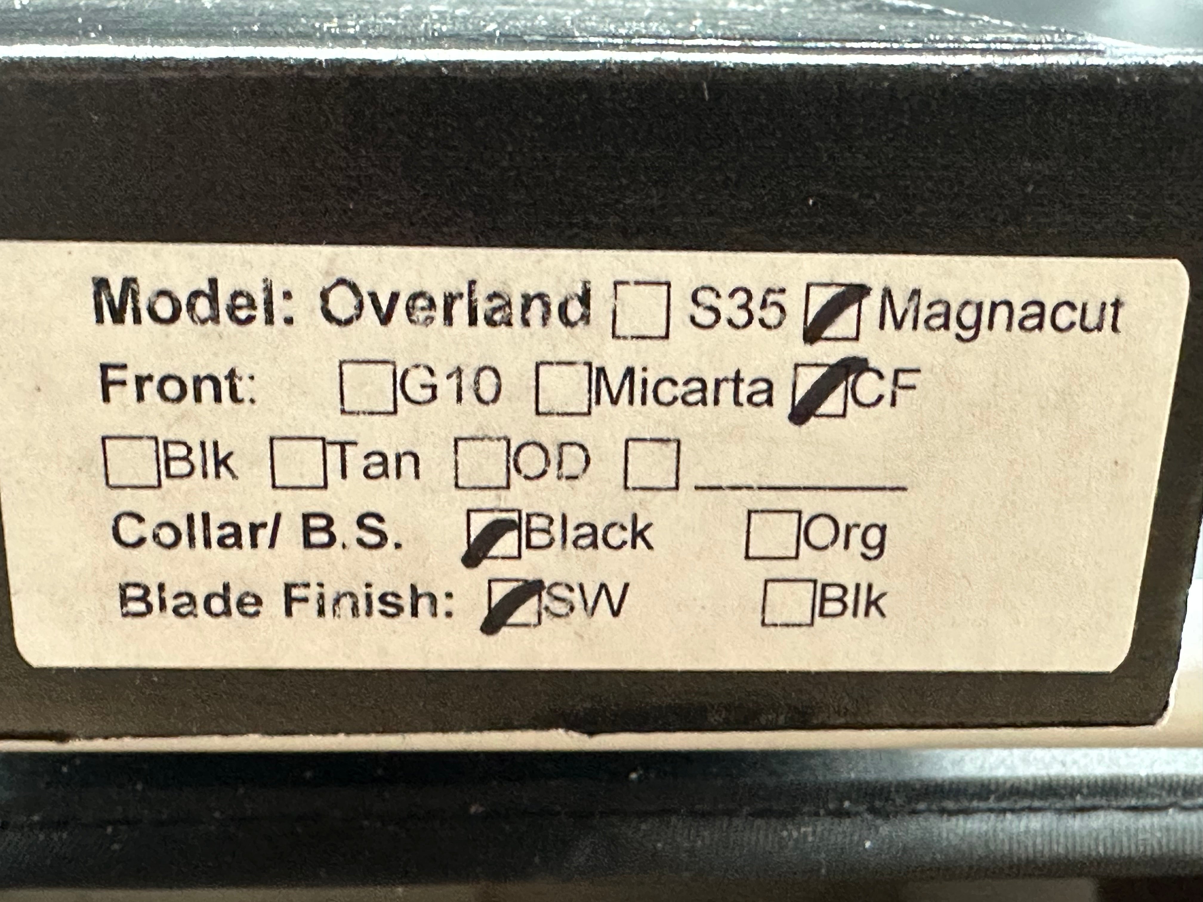 Millit Overland, 3.17" CPM MagnaCut Stonewash Blade w/Carbon Fiber and Dark Stonewash Titanium Frame Lock Scales