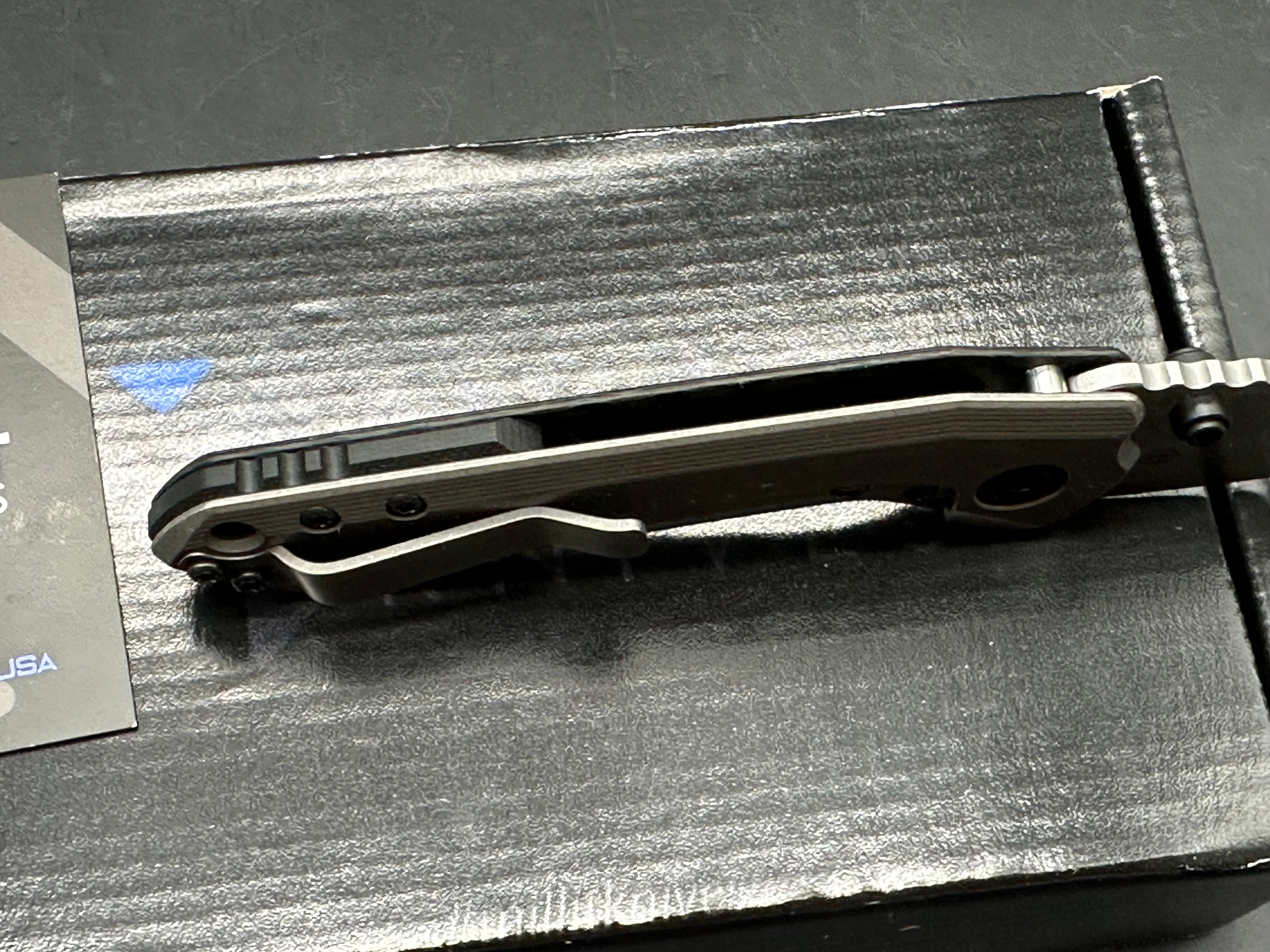 Millit Overland, 3.17" CPM MagnaCut Stonewash Blade w/Carbon Fiber and Dark Stonewash Titanium Frame Lock Scales